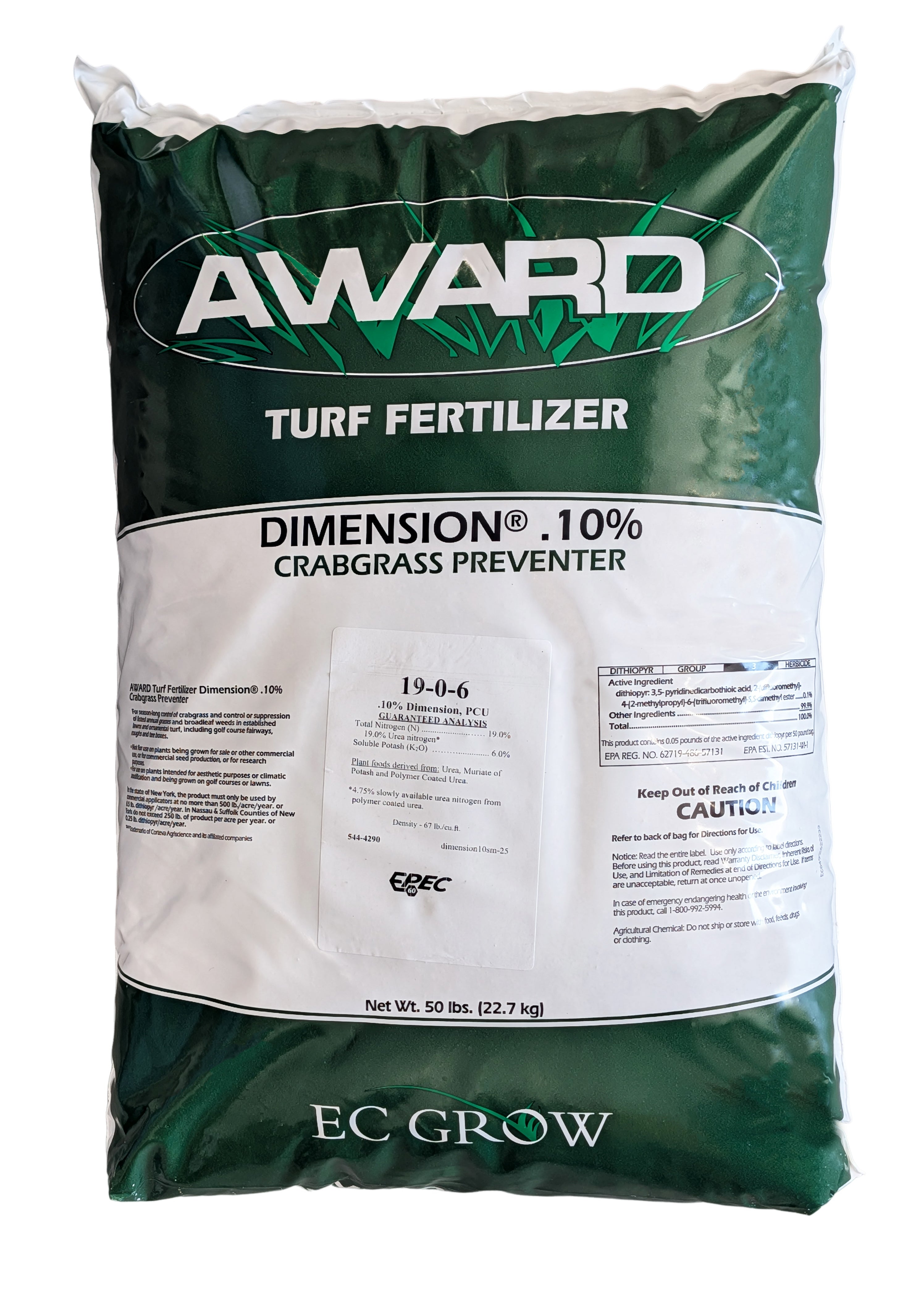 19-0-6 Fertilizer with 0.10% Dimension bag (50 lbs)