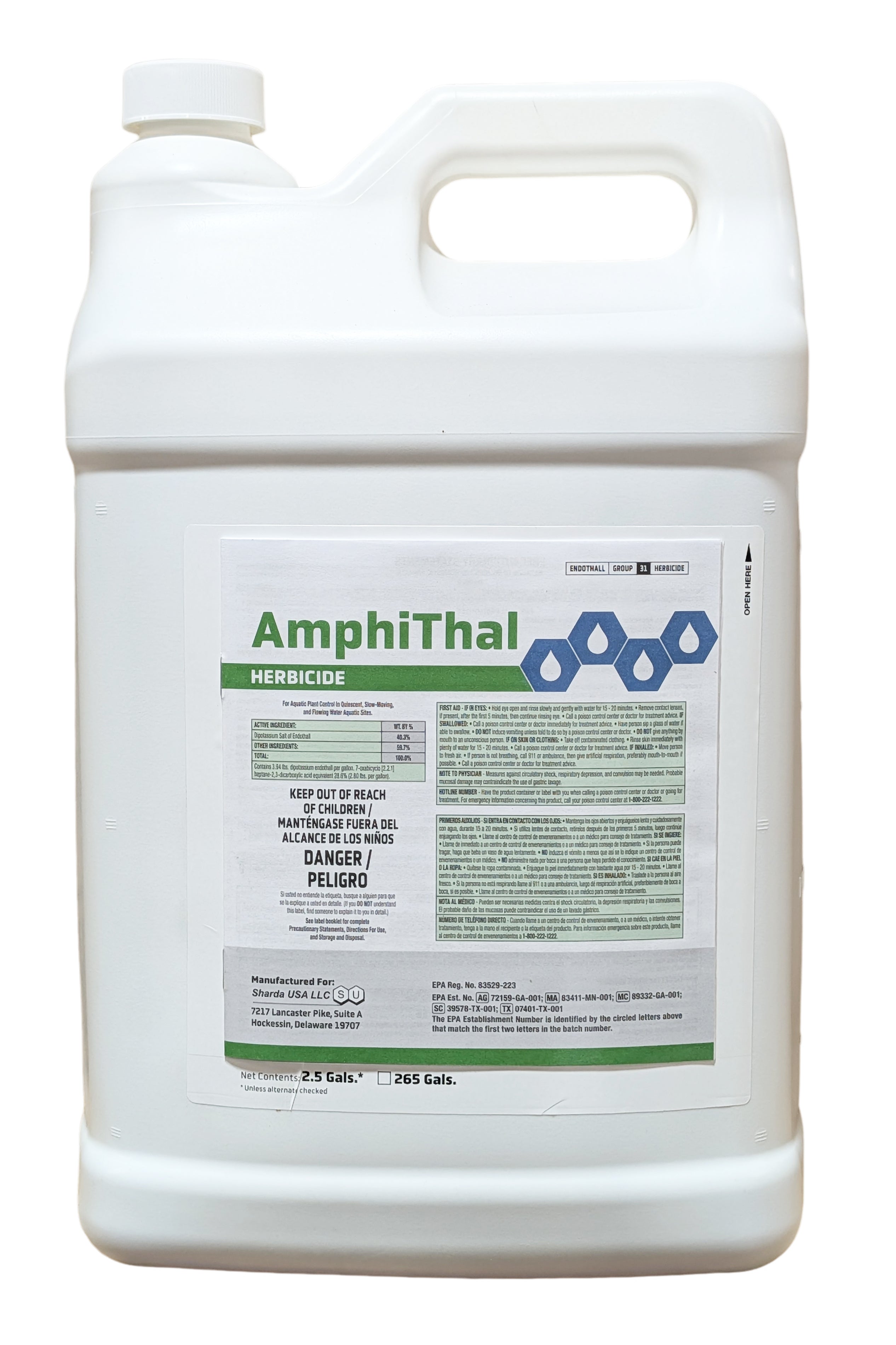 AmphiThal Aquatic Herbicide (Aquathol K) jug (2.5 gal)