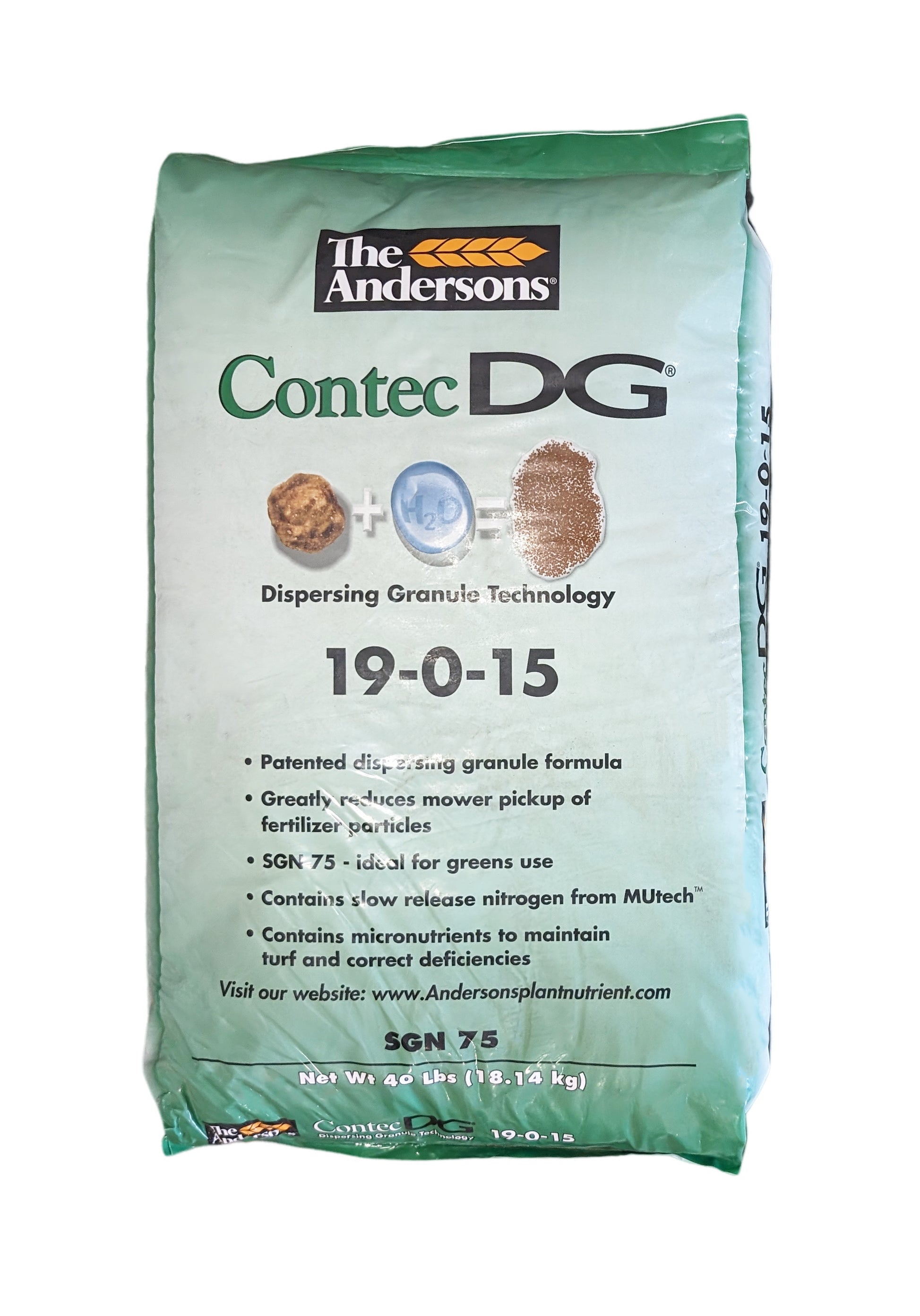 Andersons 19-0-15 Contec DG Fertilizer bag (40 lbs) - simple