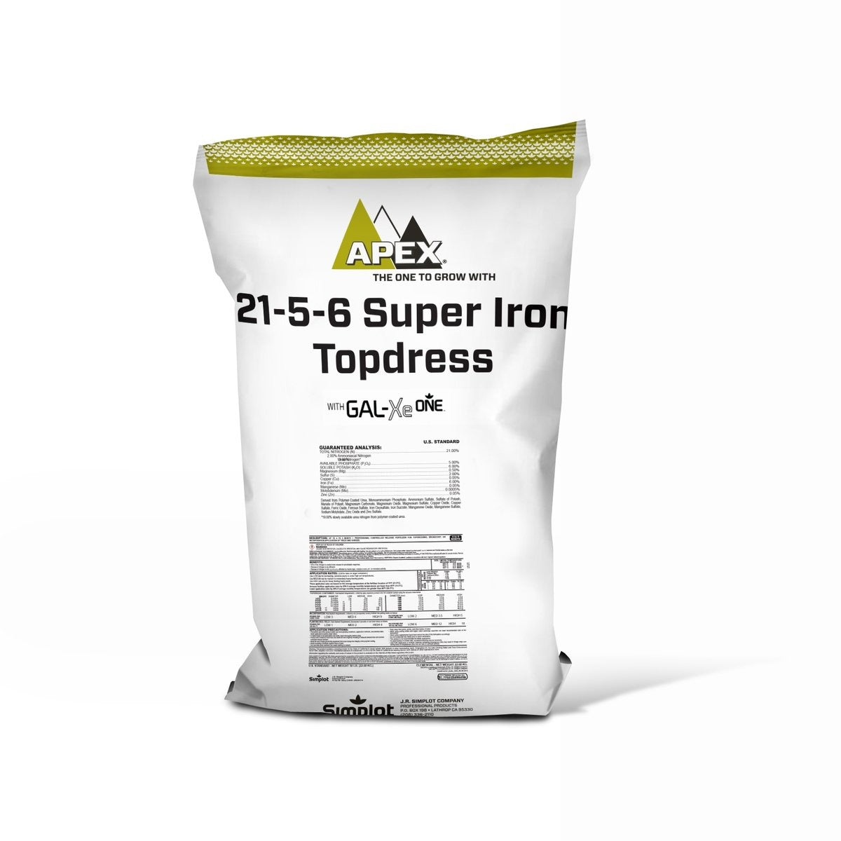 Apex Fertilizer 21-5-6 Super Iron Plus Micros bag (50 lbs) - simple