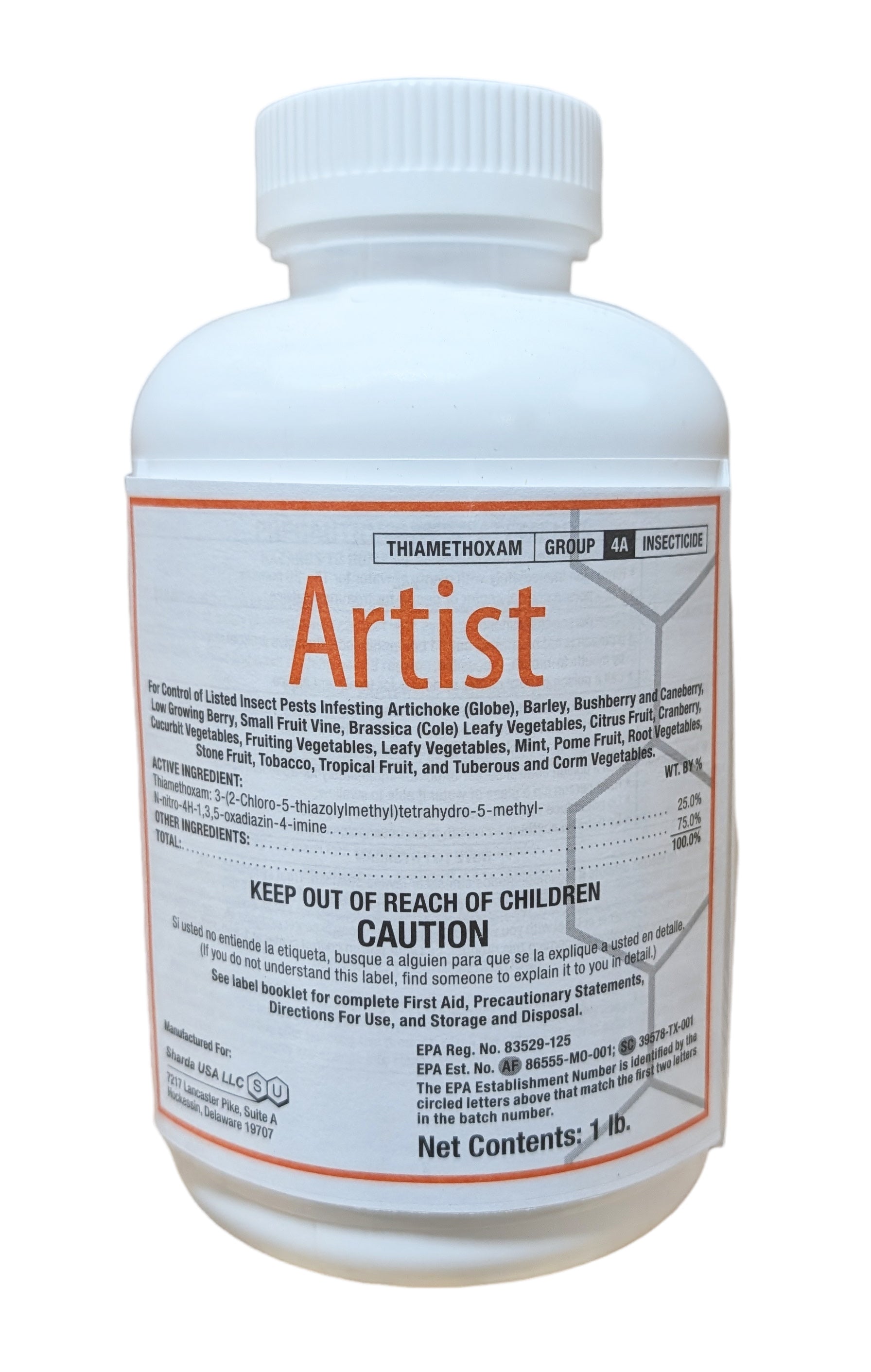 Artist Insecticide – Generic Actara bottle (1 lb)