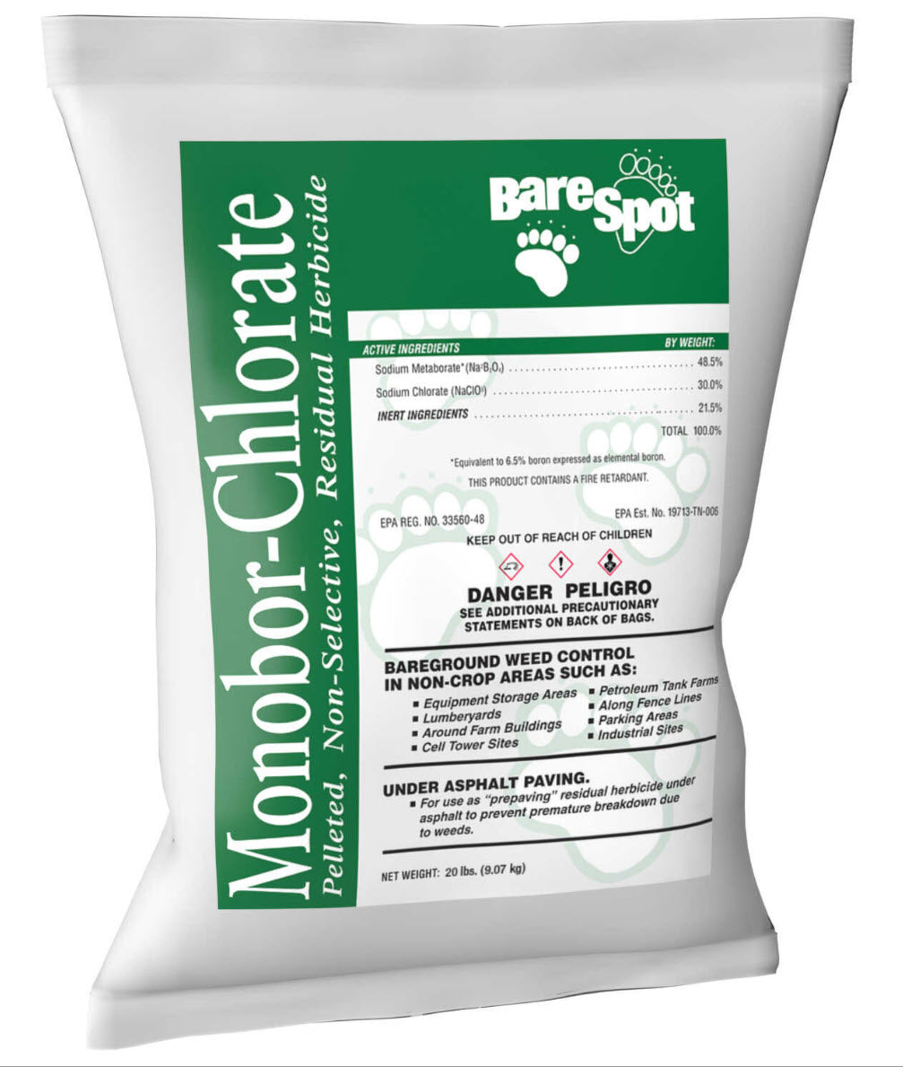 molopo herbicide Broad-Spectrum BareSpot Monobor-Chlorate Herbicide – 25 lbs
