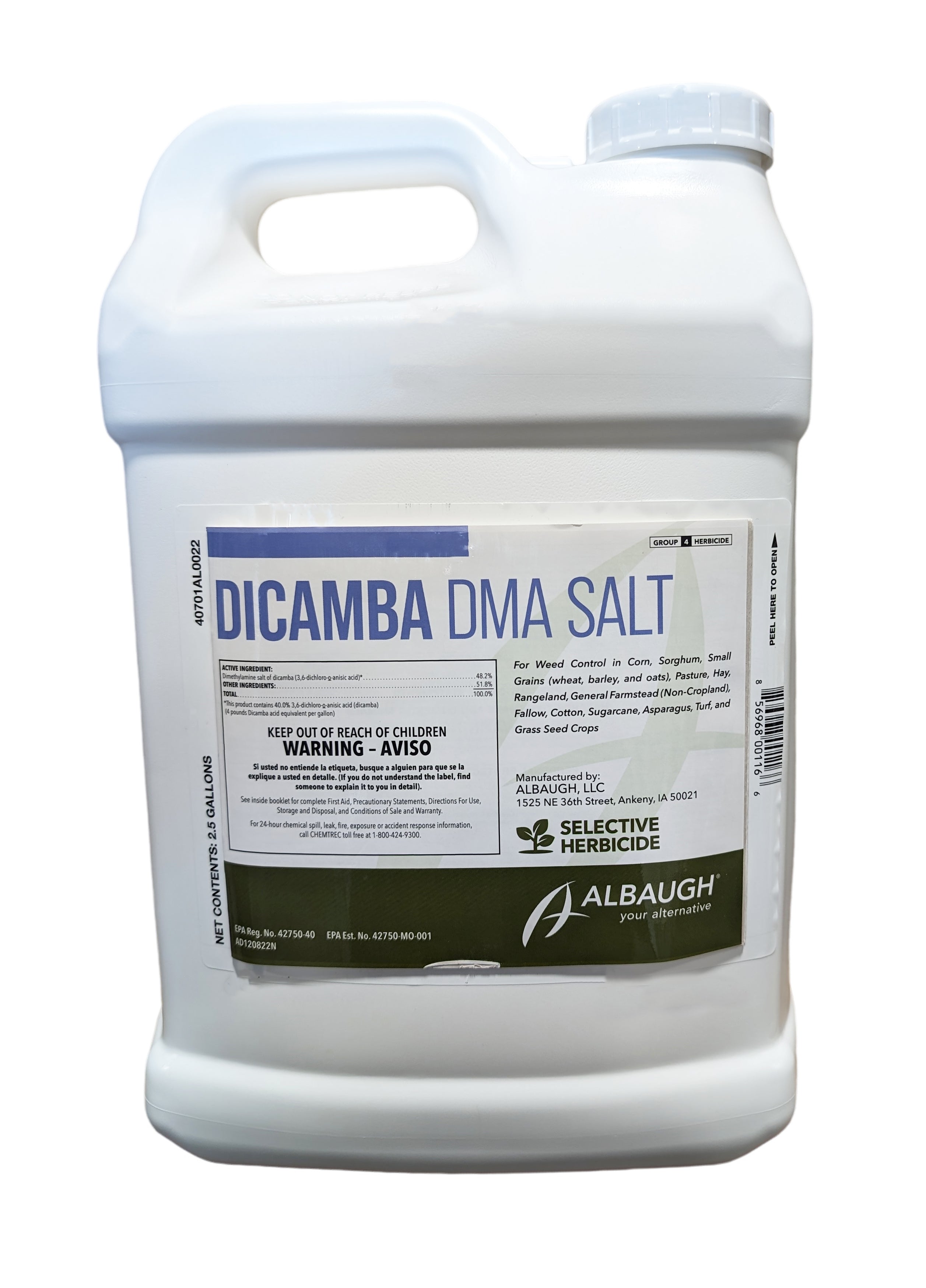 Dicamba DMA Salt jug 2.5 (2.5 gal) - simple