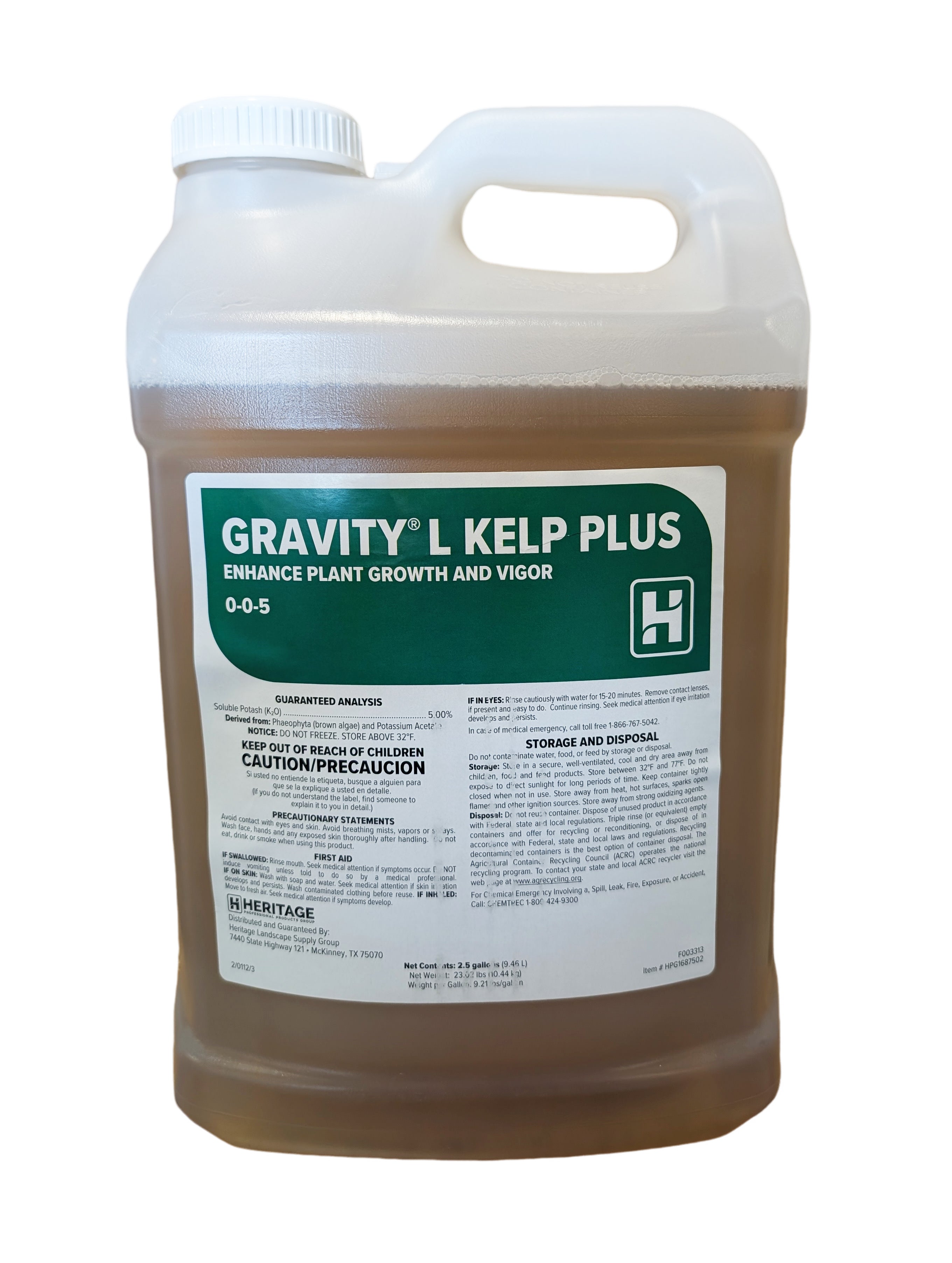 Gravity L Kelp Plus jug (2.5 gal) - simple
