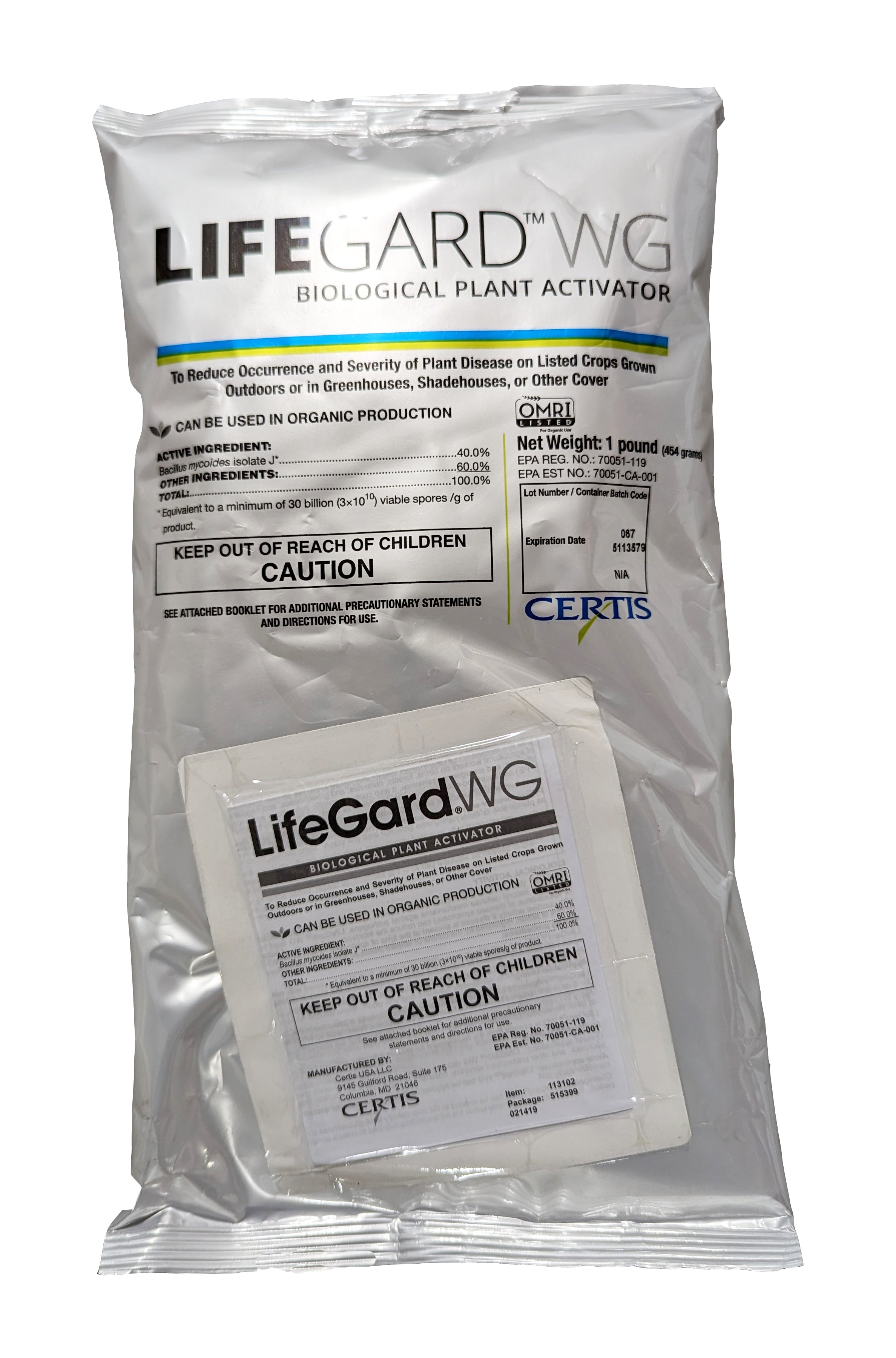 Lifegard WG Biological Plant Activator bag (1 lb) - simple