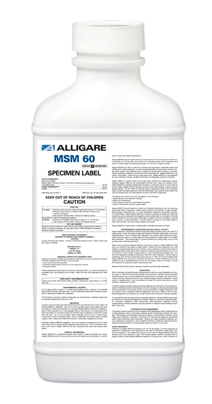 MSM 60 DF Herbicide bottle (16 oz) - simple