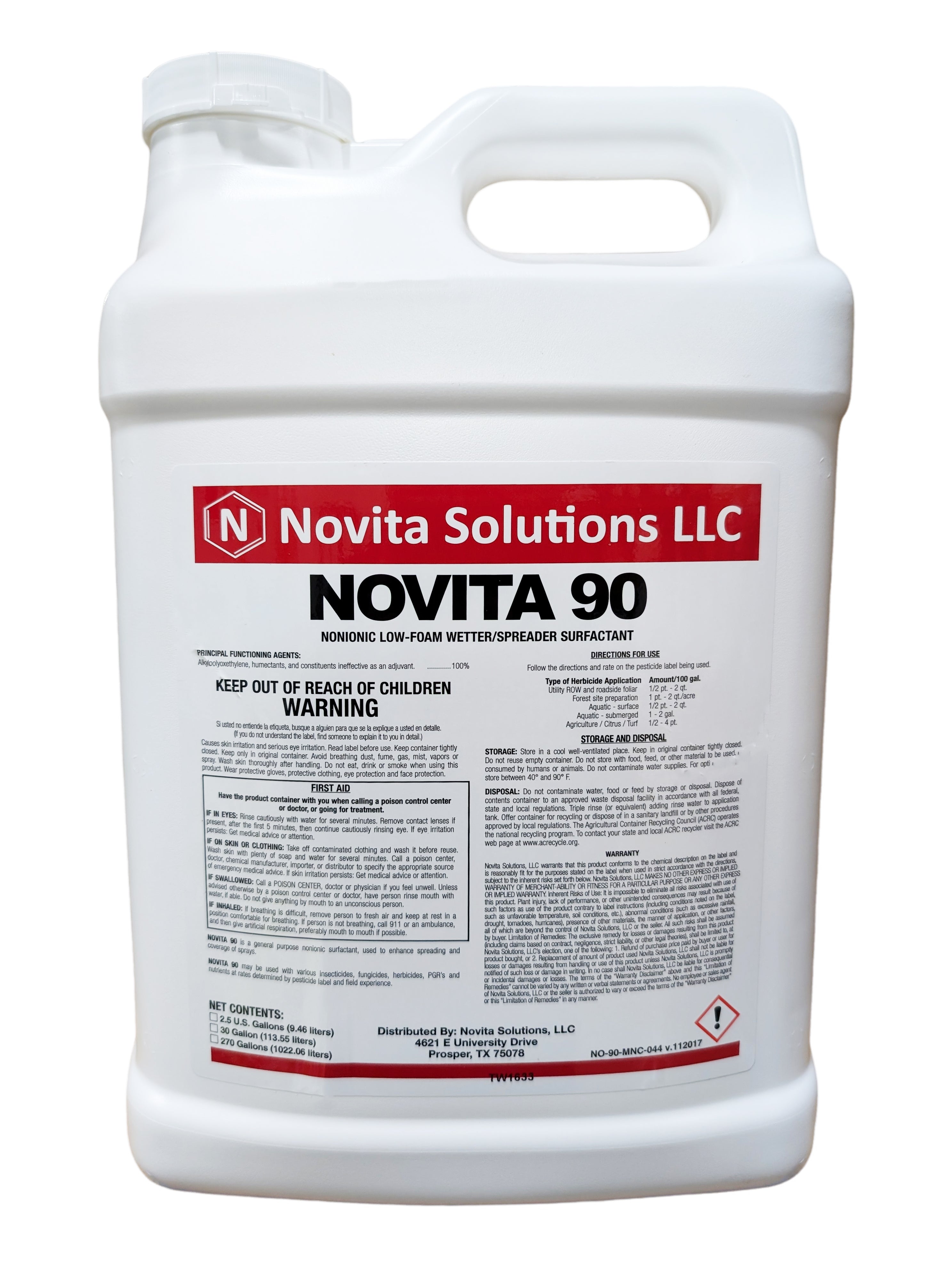 smoke herbicide label Novita 90 Non-Ionic Surfactant – Enhance Pesticide Performance 2.5 gal