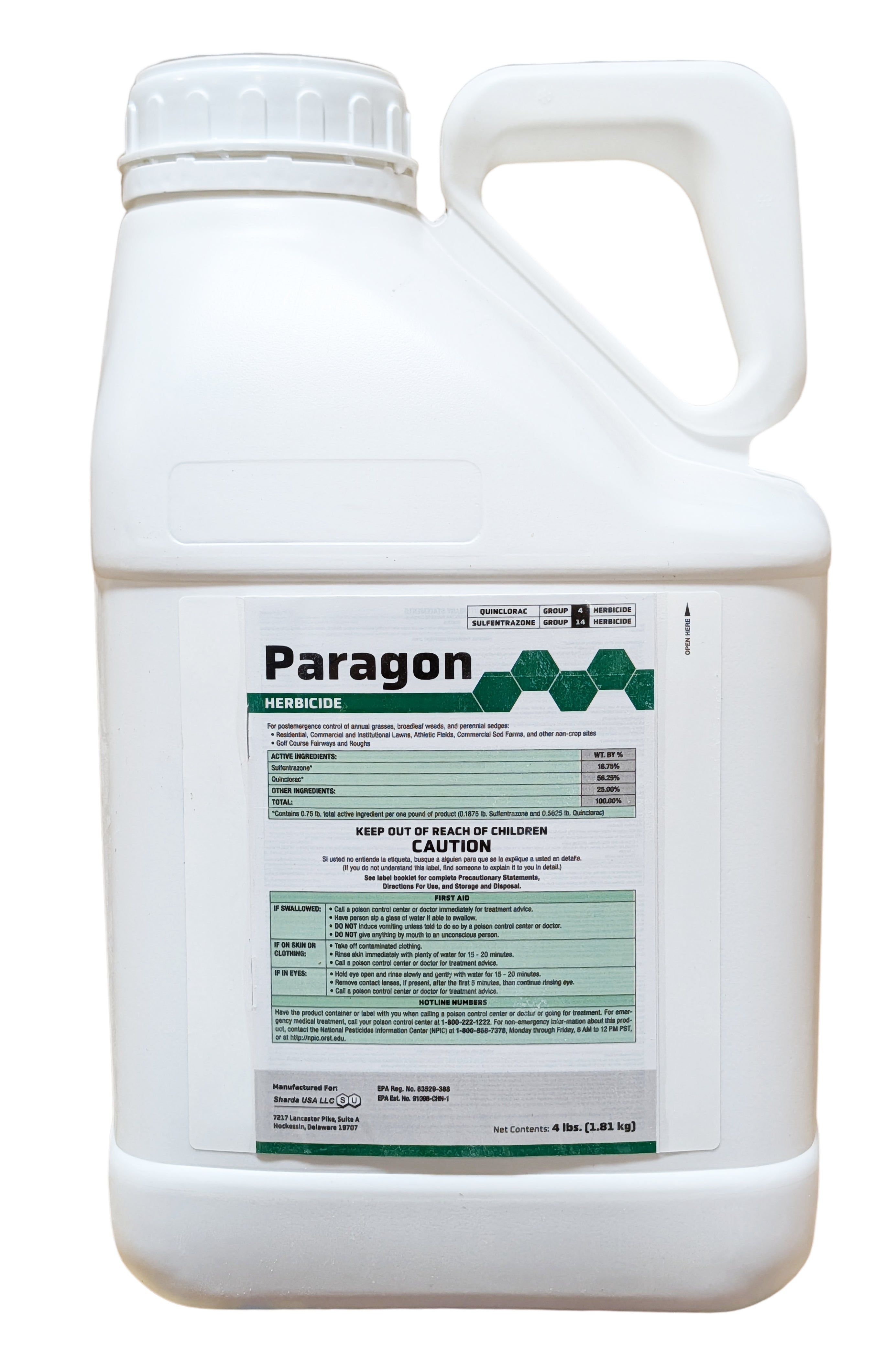 Paragon Herbicide for Crabgrass, Nutsedge & Broadleaf Weed Control bottle (4 lbs)