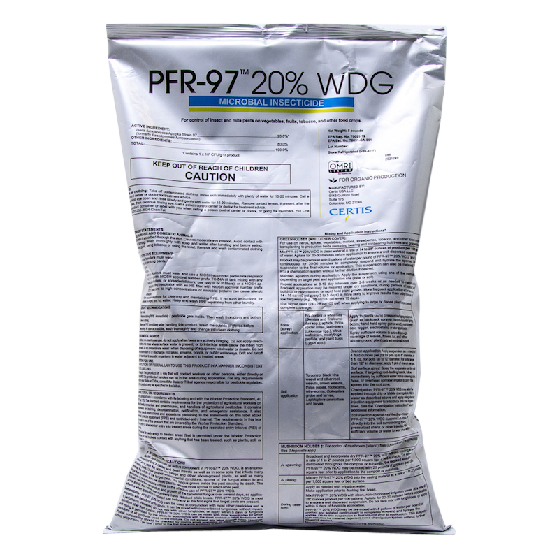PFR-97 20% WG Microbial Insecticide bag (5 lbs) - simple