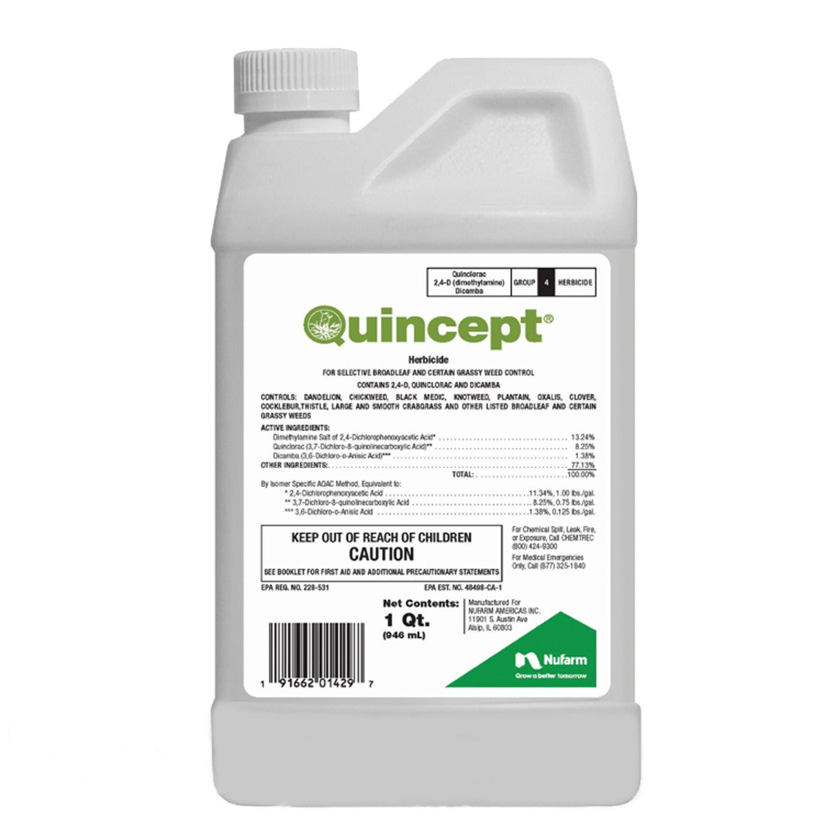 clarity herbicide active ingredient Quincept Herbicide quart (32 oz)
