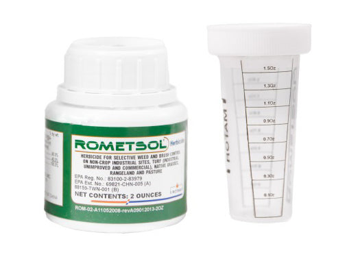 Rometsol Herbicide bottle (2 oz) - simple