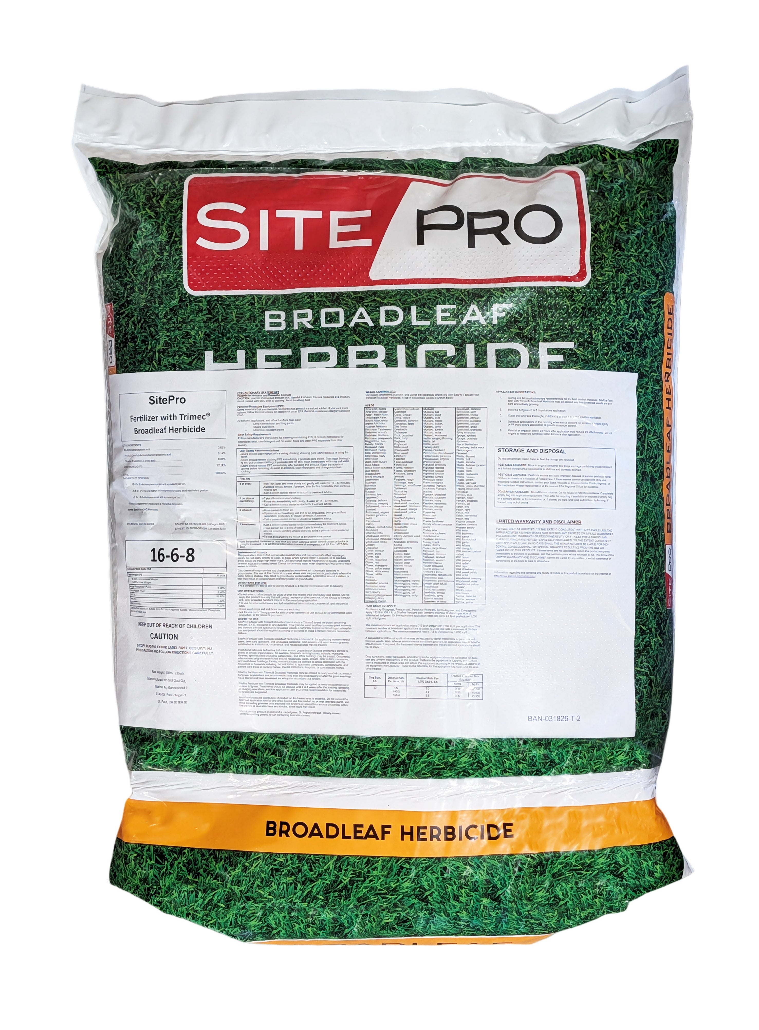 16-6-8 with Trimec Weed and Feed (Sitepro) bag (50 lbs)