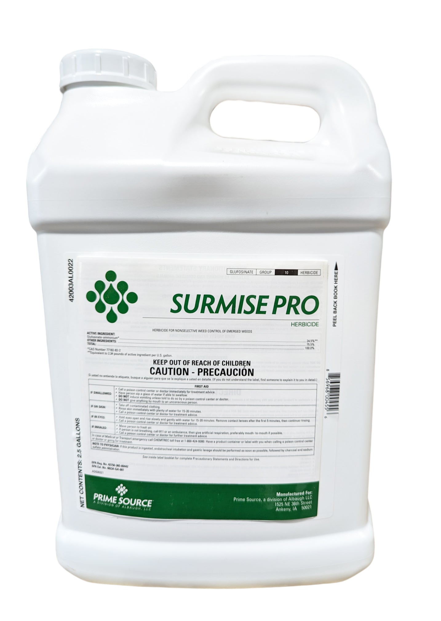 Surmise Pro Herbicide jug (2.5 gal) - simple
