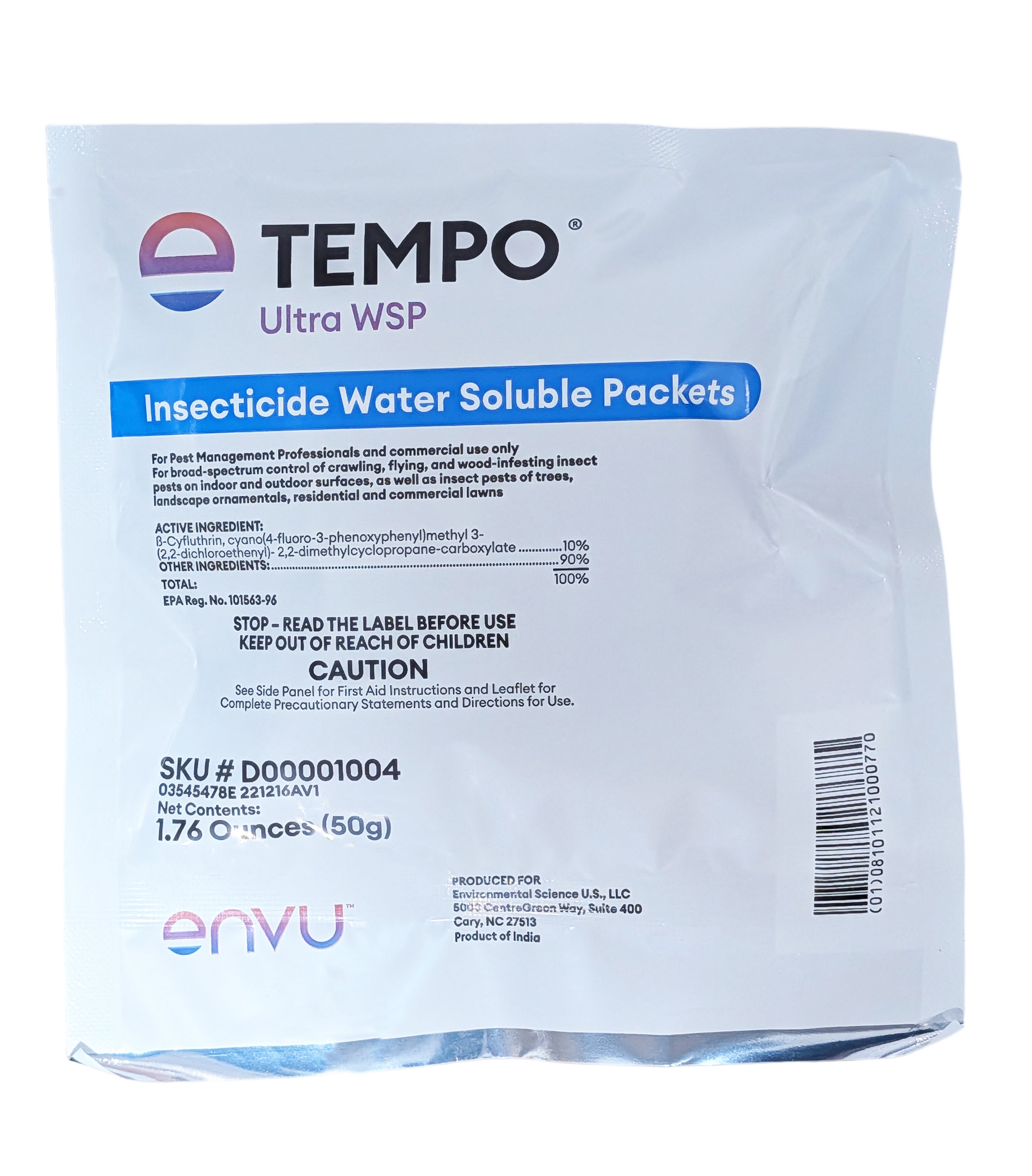 Tempo Ultra WSP Insecticide Water Soluble Packets box (8 x 50g packets)