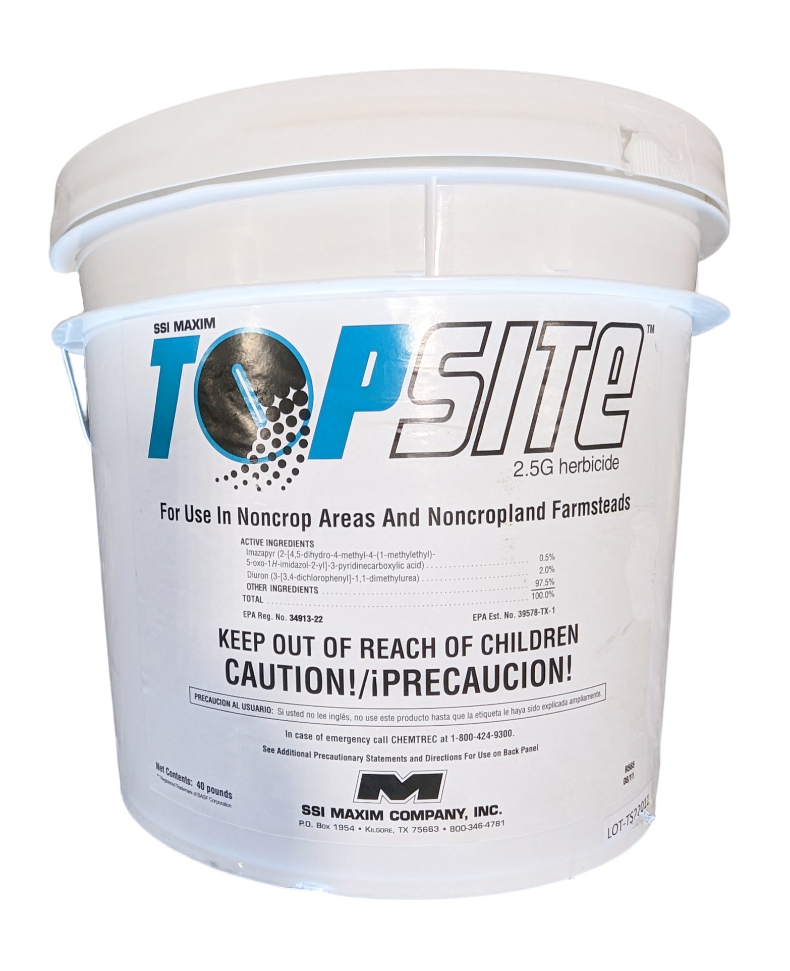 Topsite 2.5G Herbicide jar (6 lbs) - simple