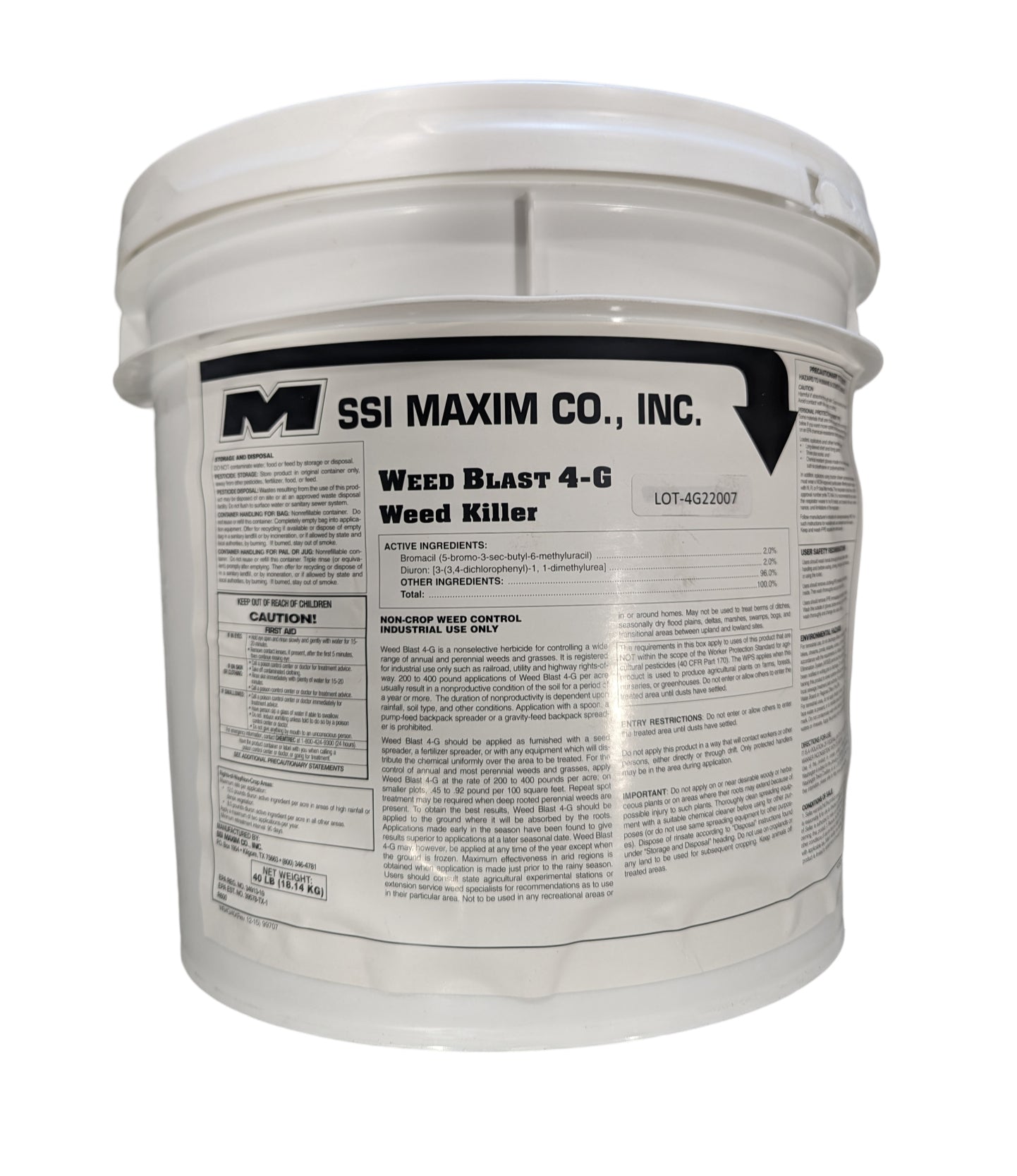 weed buster herbicide Weed Blast Herbicide 40 lb pail