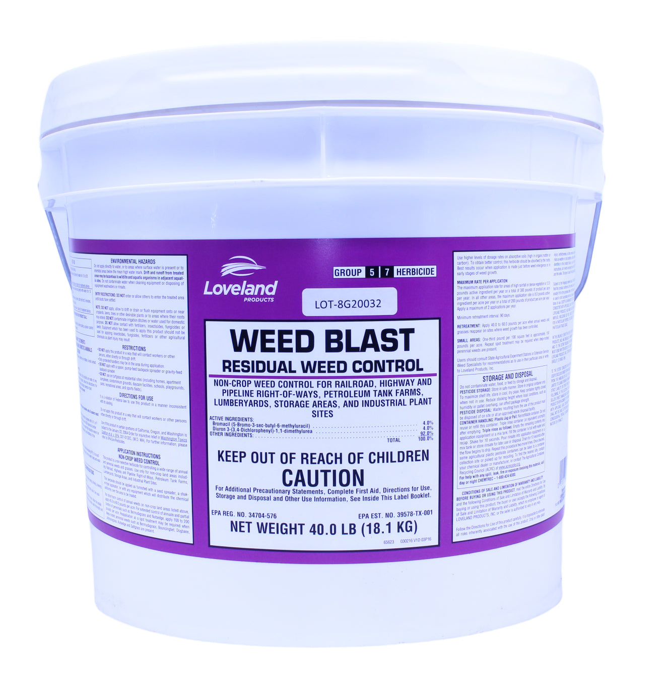 weed blaster herbicide Weed Blast Herbicide 40 lb pail