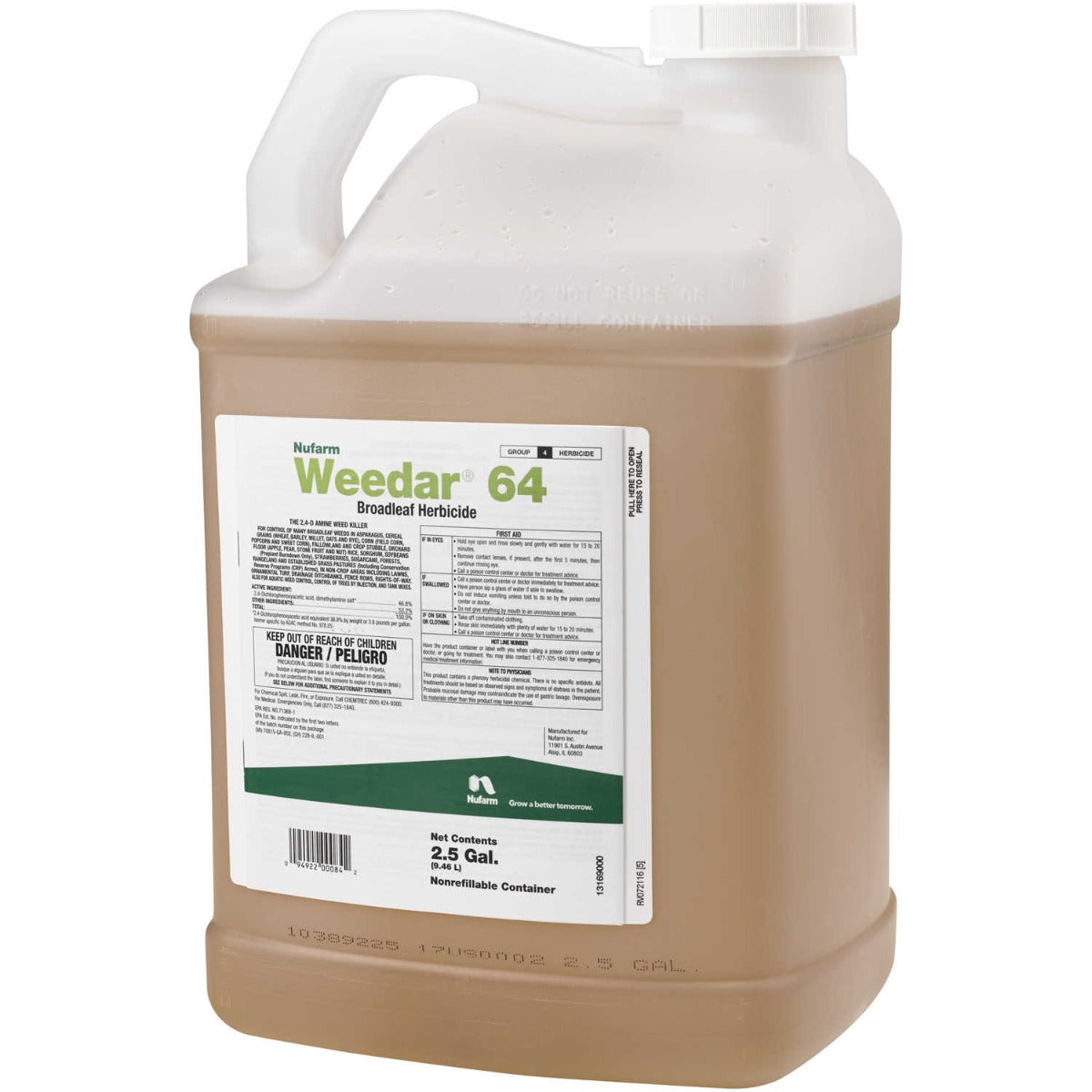 post emergence herbicide for sorghum crop Weedar 64 – Premium Low-Volatile 2,4-D Amine Herbicide for Weed Control 2.5 gal
