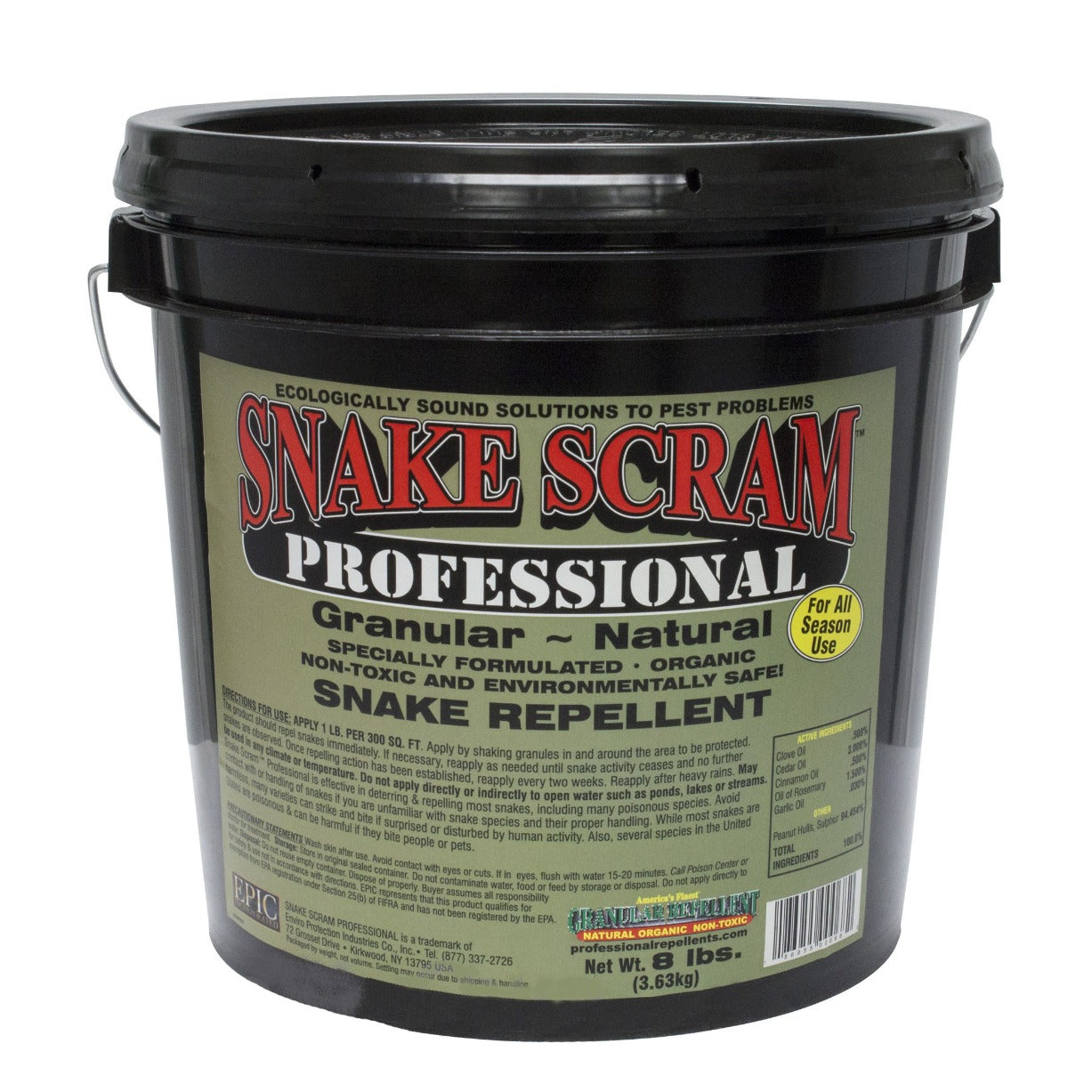 Snake Scram Professional Granular Snake Repellent pail (8 lbs)