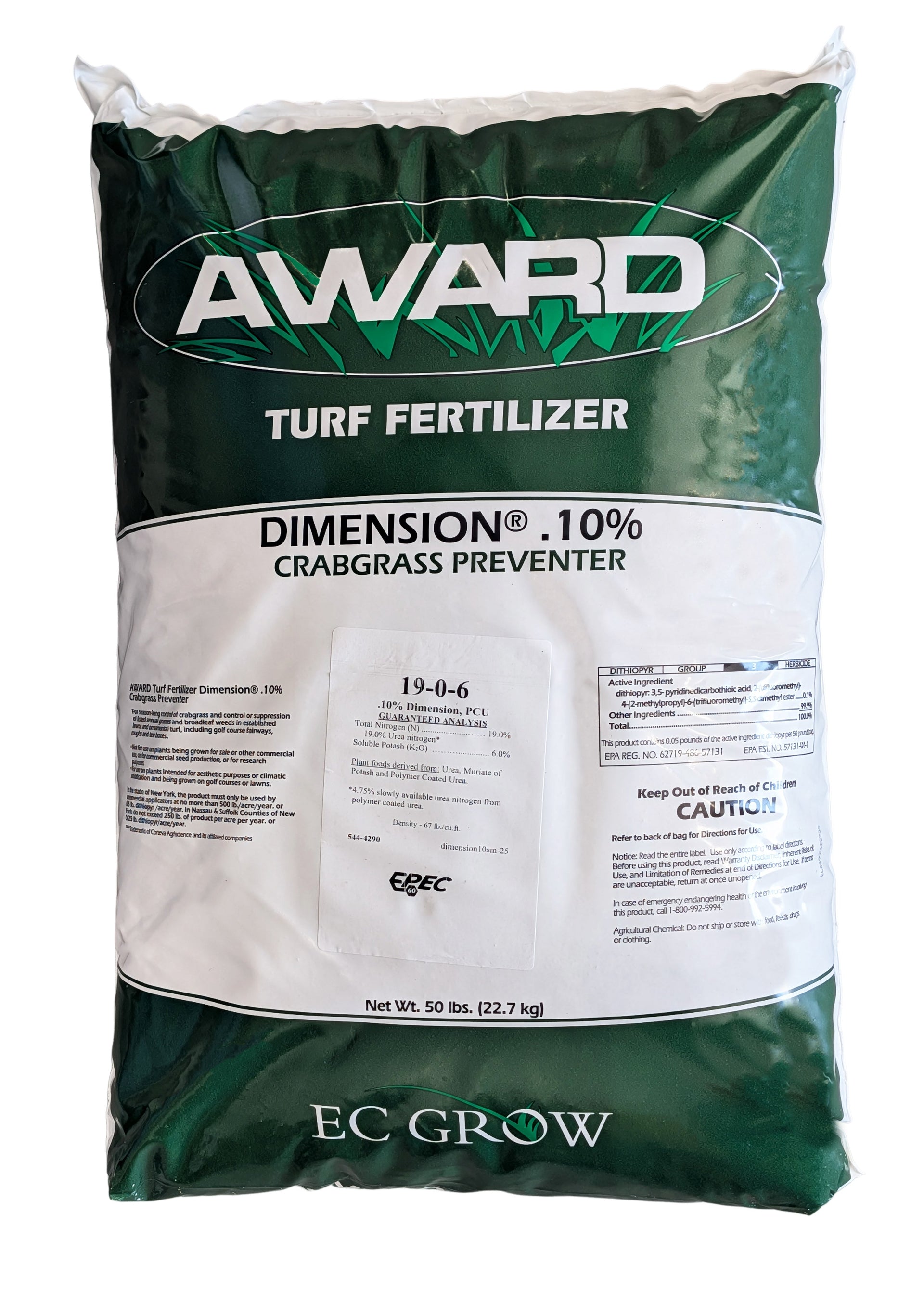 dimension vs barricade herbicide Award 19-0-6 with Dimension Herbicide Pre-Emergent Fertilizer