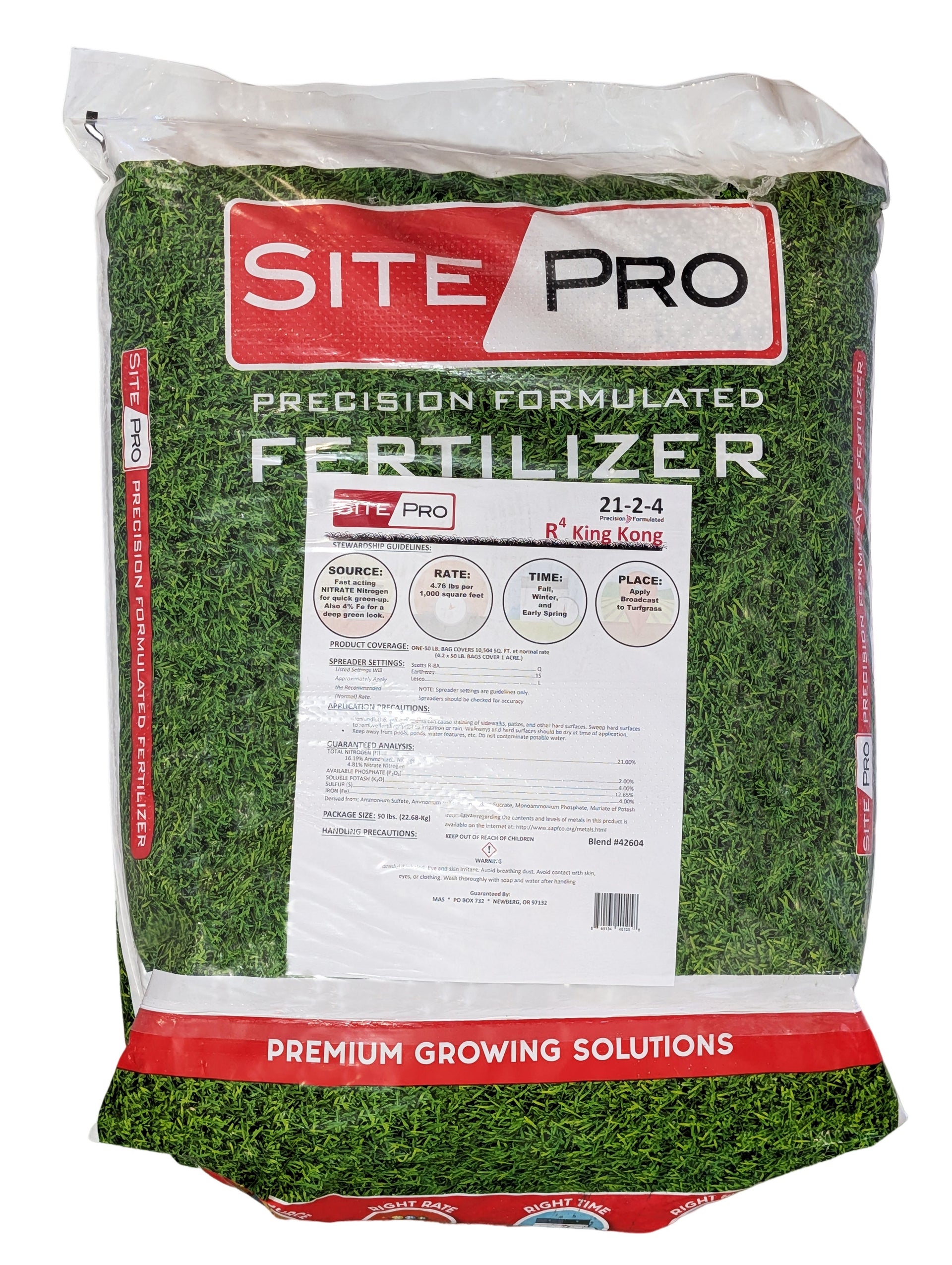 turf king herbicide King Kong 21-2-4 Fertilizer with 4% Iron