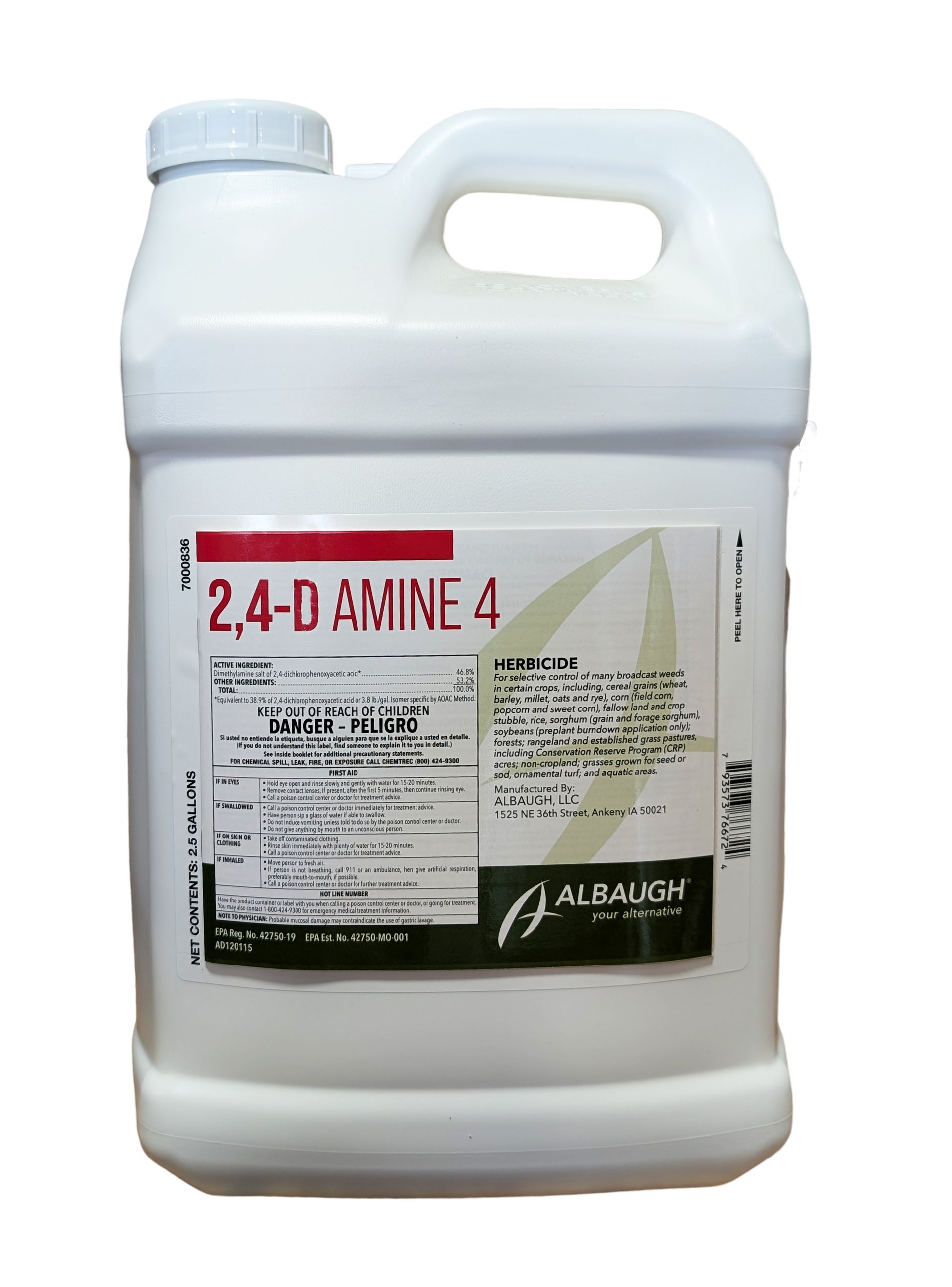 2,4-D Amine 4 Herbicide – Broadleaf Weed Control 2.5 gallons