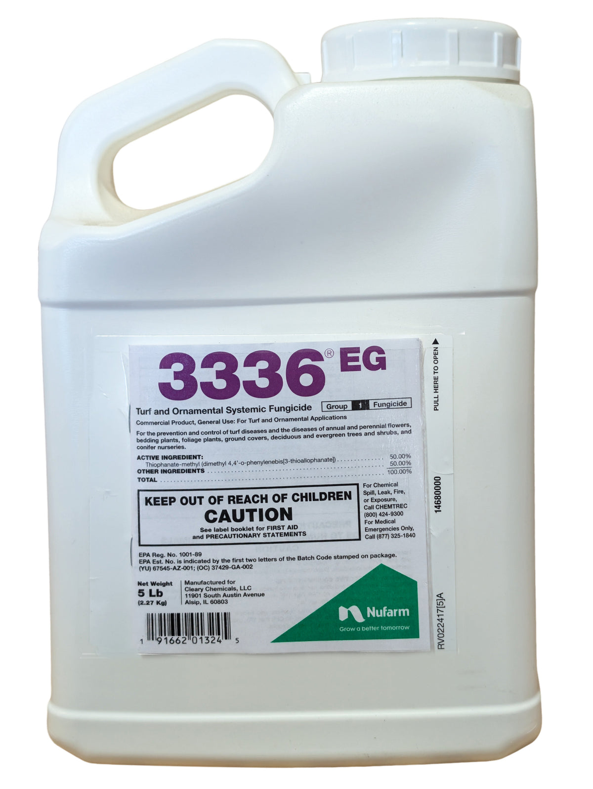 Clearys 3336 EG Fungicide bottle (5 lbs)