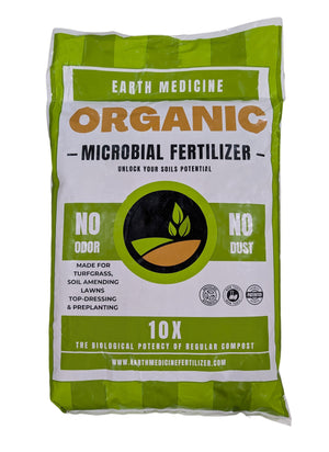 Earth Medicine Organic Microbial Fertilizer Standard Grade bag (50 lbs)