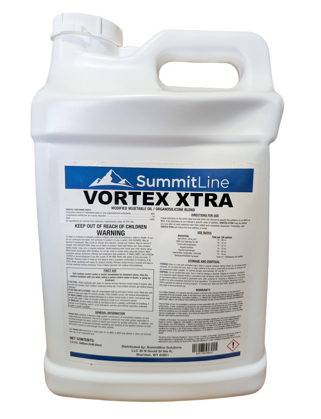 Vortex XTRA Premium Spray Adjuvant – MSO + Organosilicone | 2.5 gal
