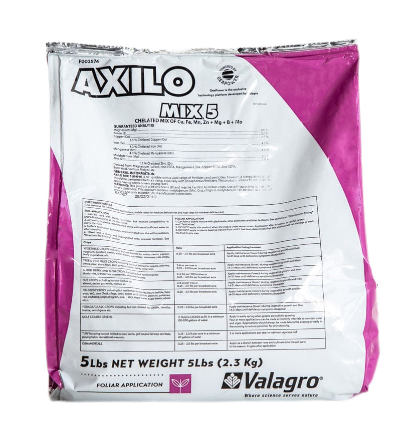 Axilo Mix 5 Chelated Micronutrients bag (5 lbs)