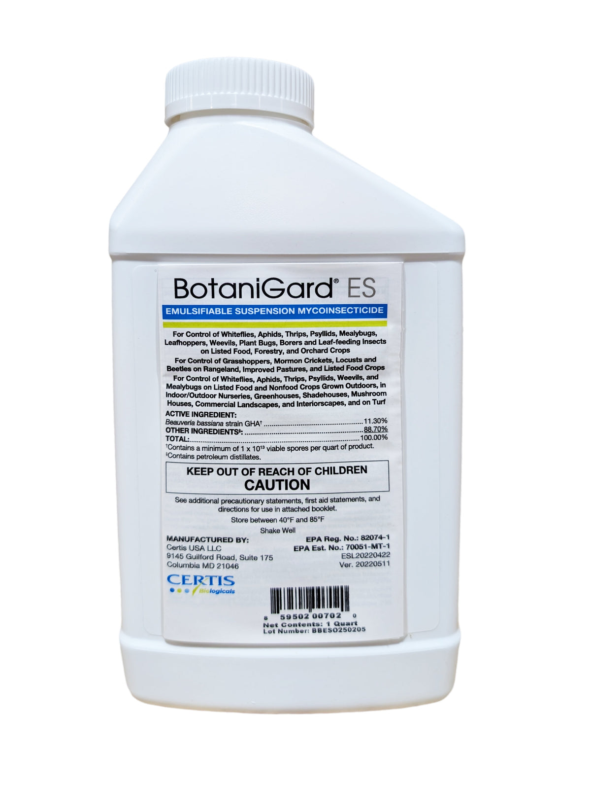 BotaniGard ES Biological Mycoinsecticide quart (32 oz)