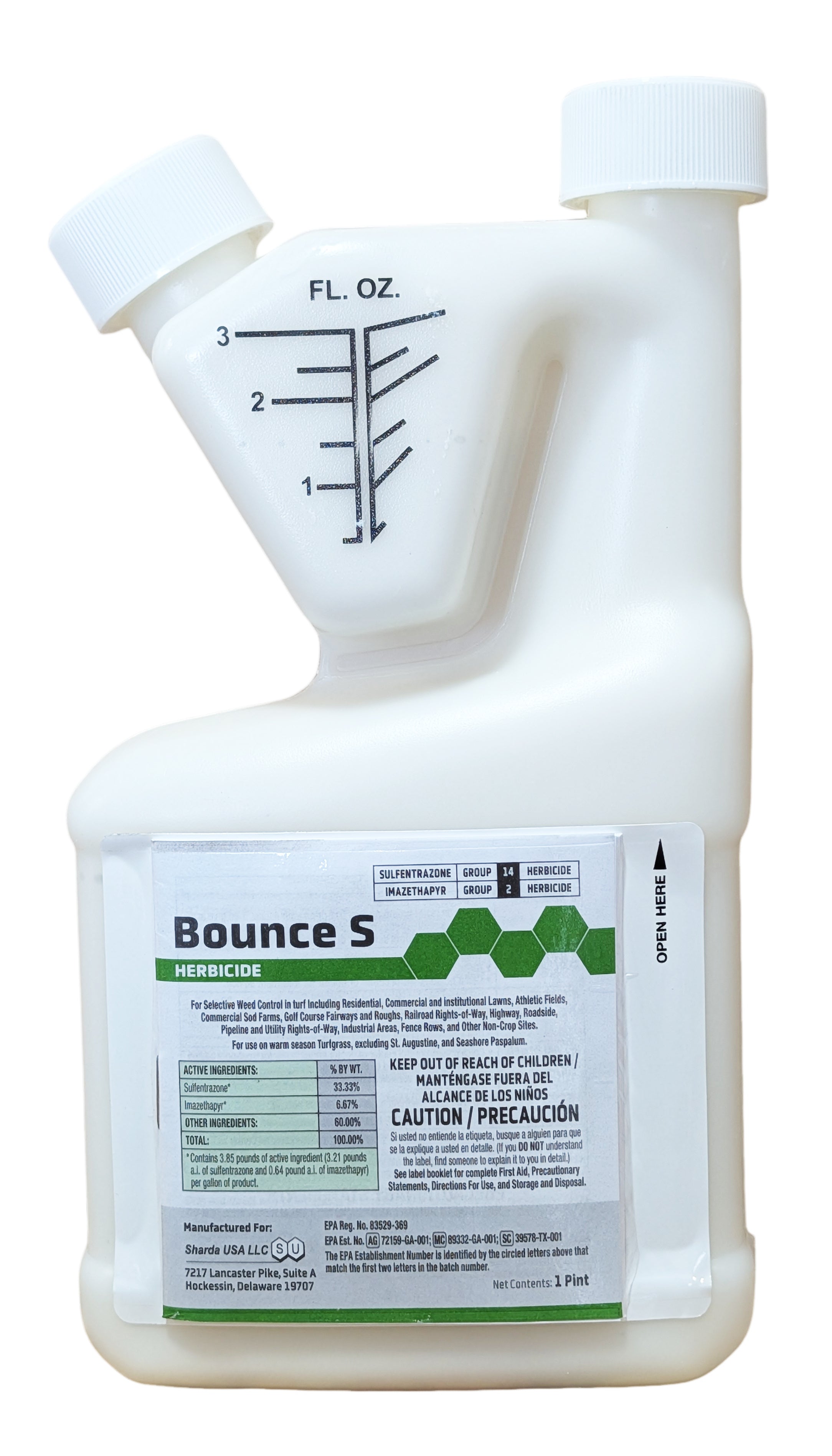 Bounce S Herbicide bottle (16 oz)