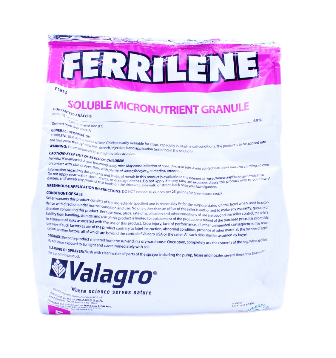 Ferrilene 6% EDDHA Chelated Iron bag (5 lbs)