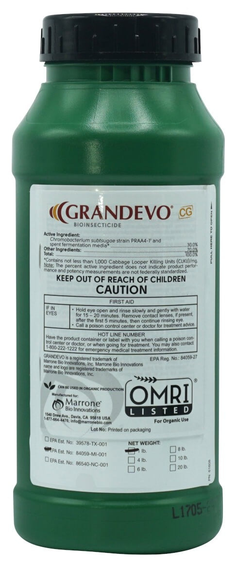 Grandevo CG Bioinsecticide bottle (1 lb) - simple