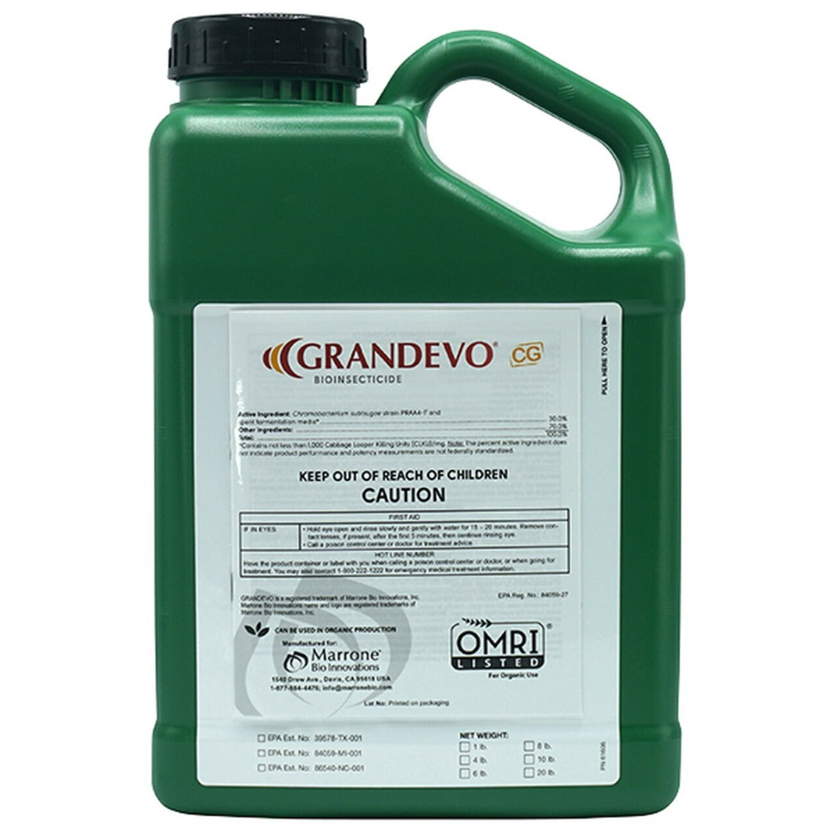 Grandevo CG Bioinsecticide bottle (4 lbs) - simple