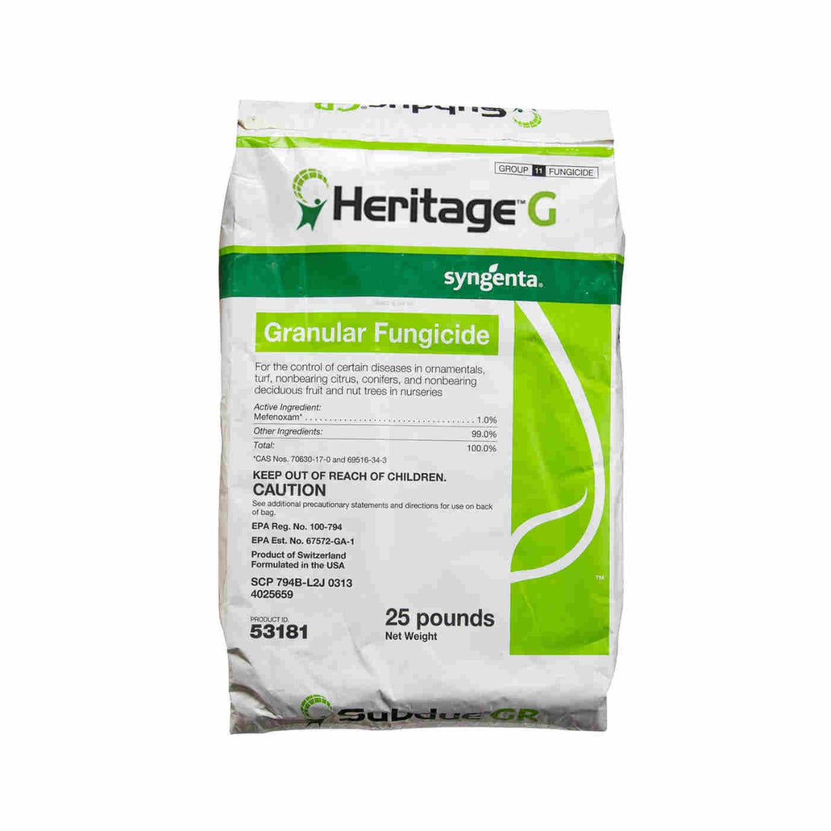 Heritage G Fungicide-Full Pallet (80 x 30 lb bags) - simple