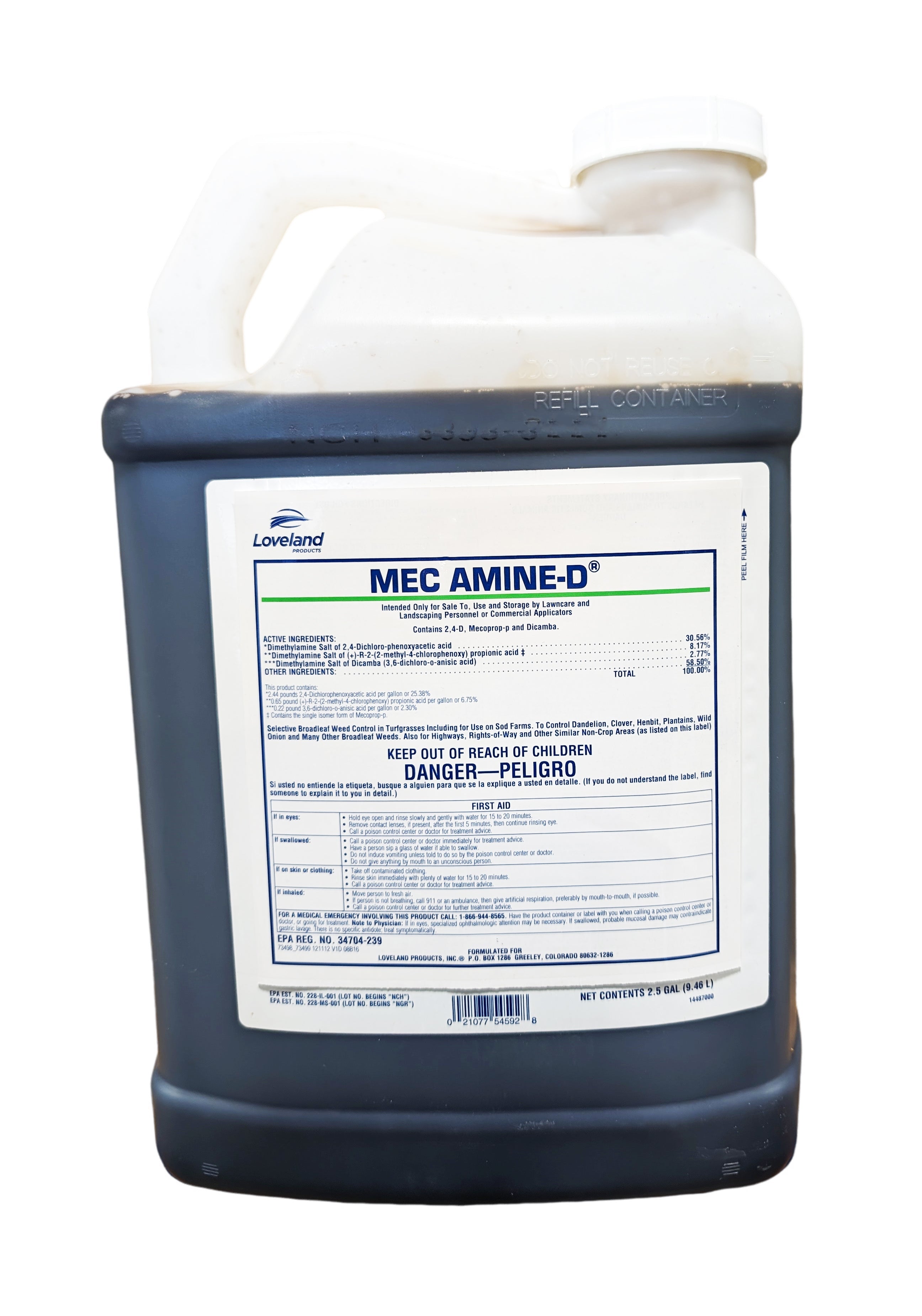 Mec Amine D Herbicide jug (2.5 gal) - simple