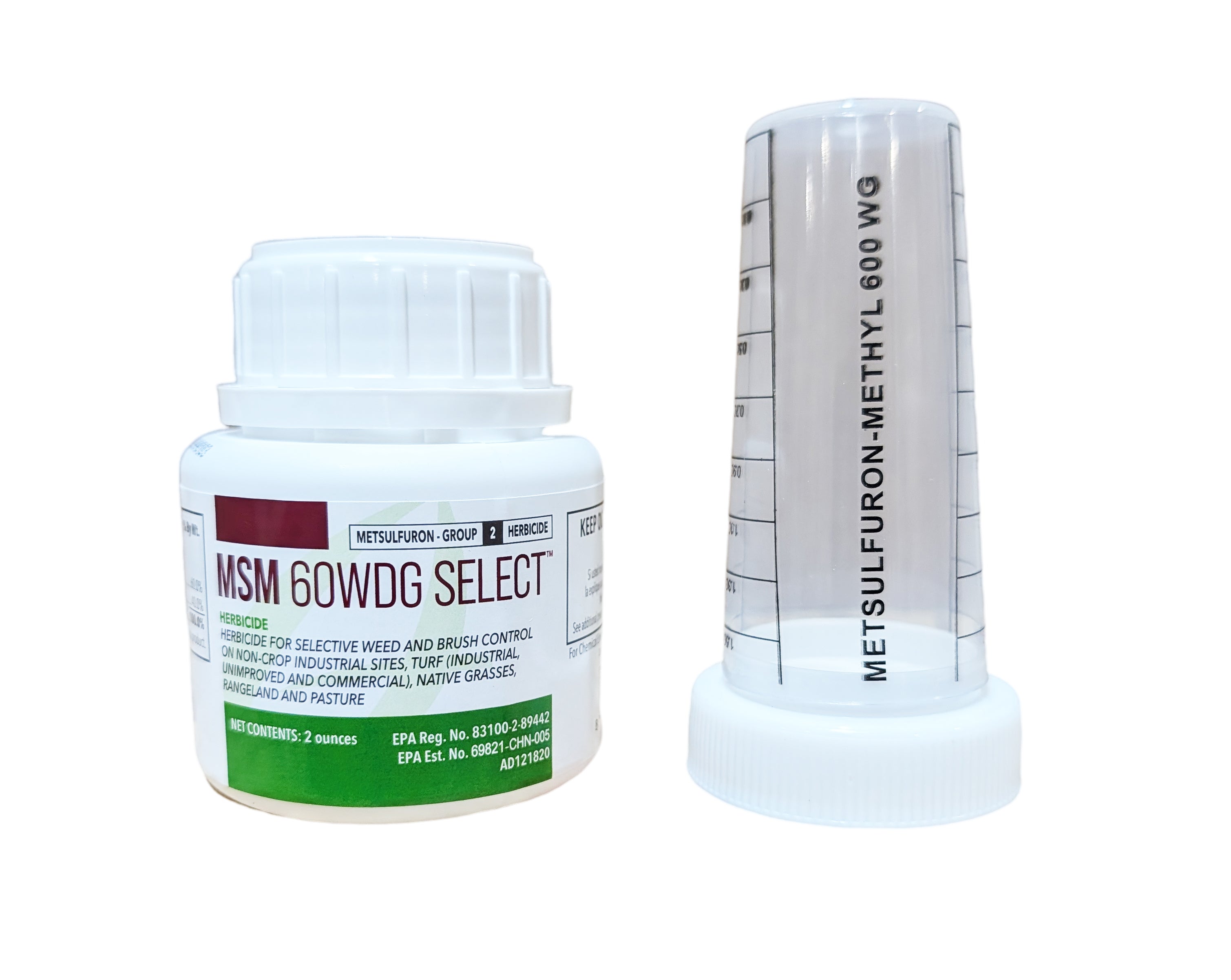 MSM 60WDG Select Herbicide bottle (2 oz)