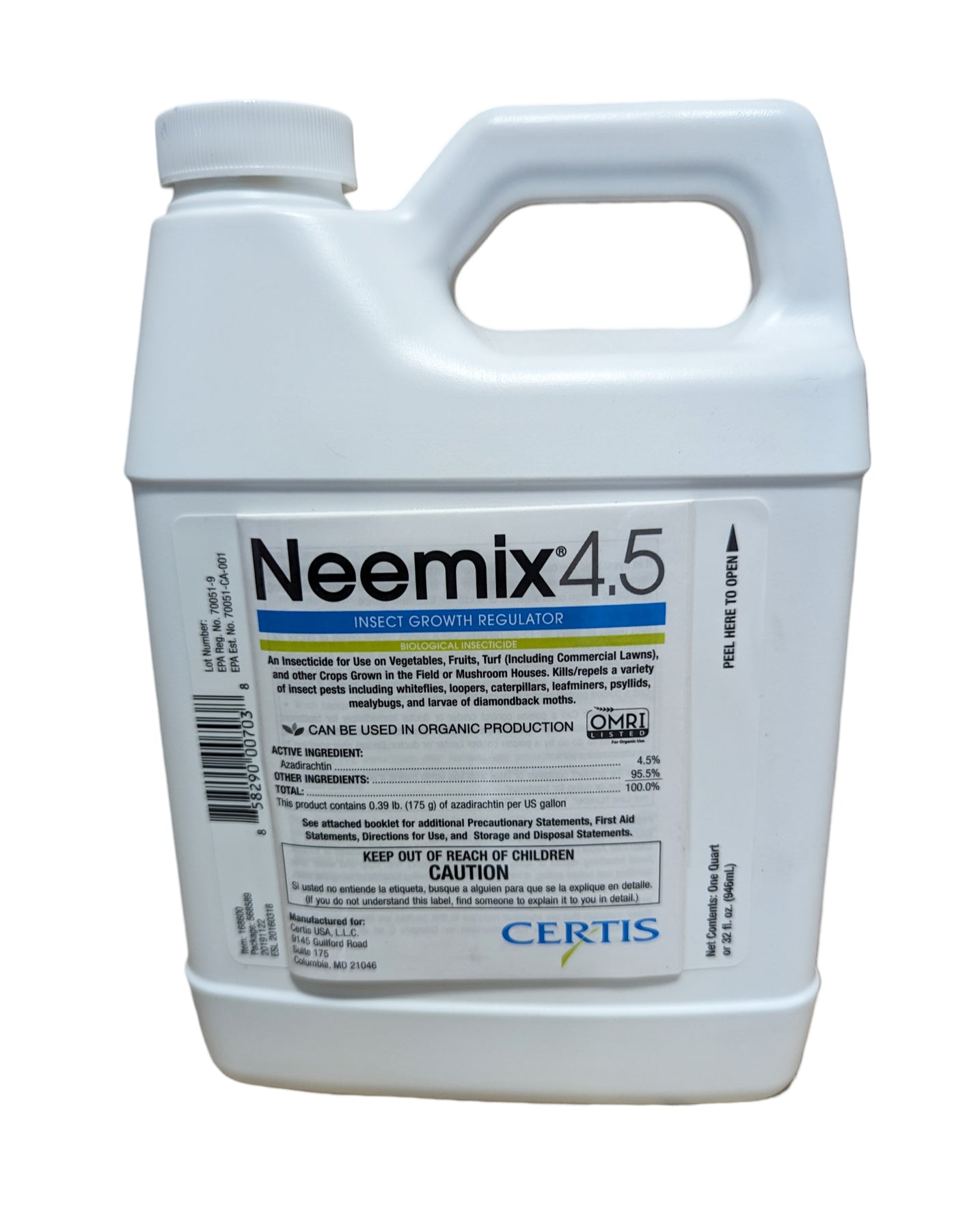 Neemix 4.5 Insect Growth Regulator quart (32 oz) - simple