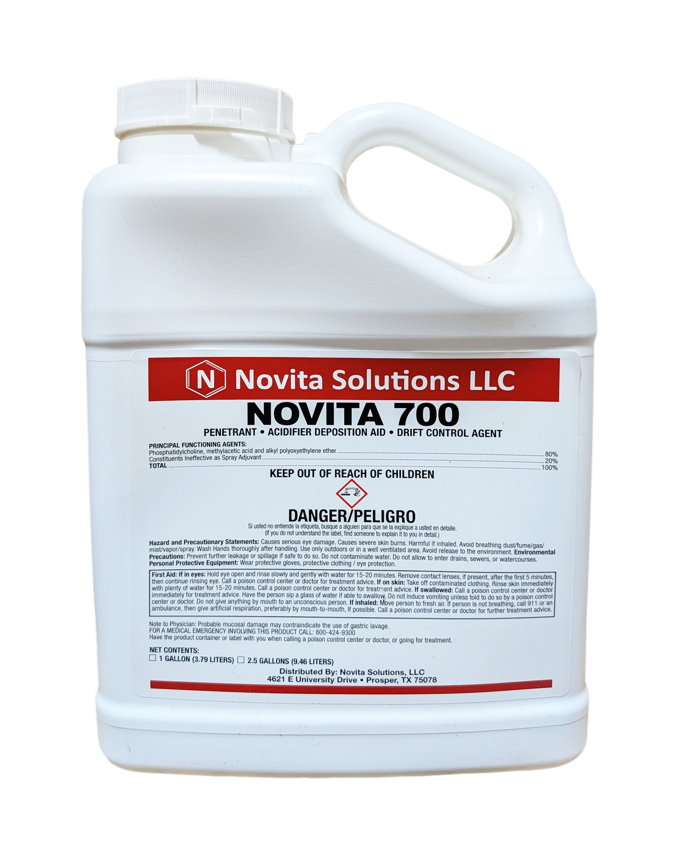 Novita 700 Penetrant & Drift Control – Multi-Use Acidifier Adjuvant
