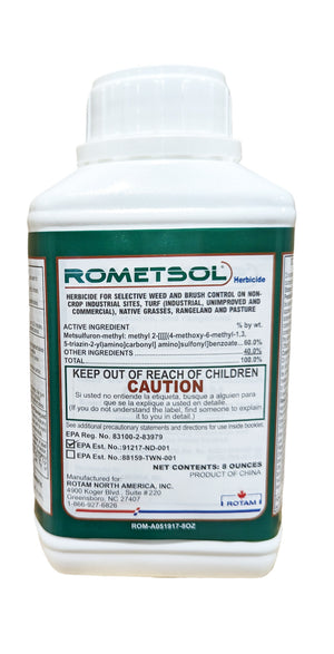 Rometsol Herbicide bottle (8 oz) - simple