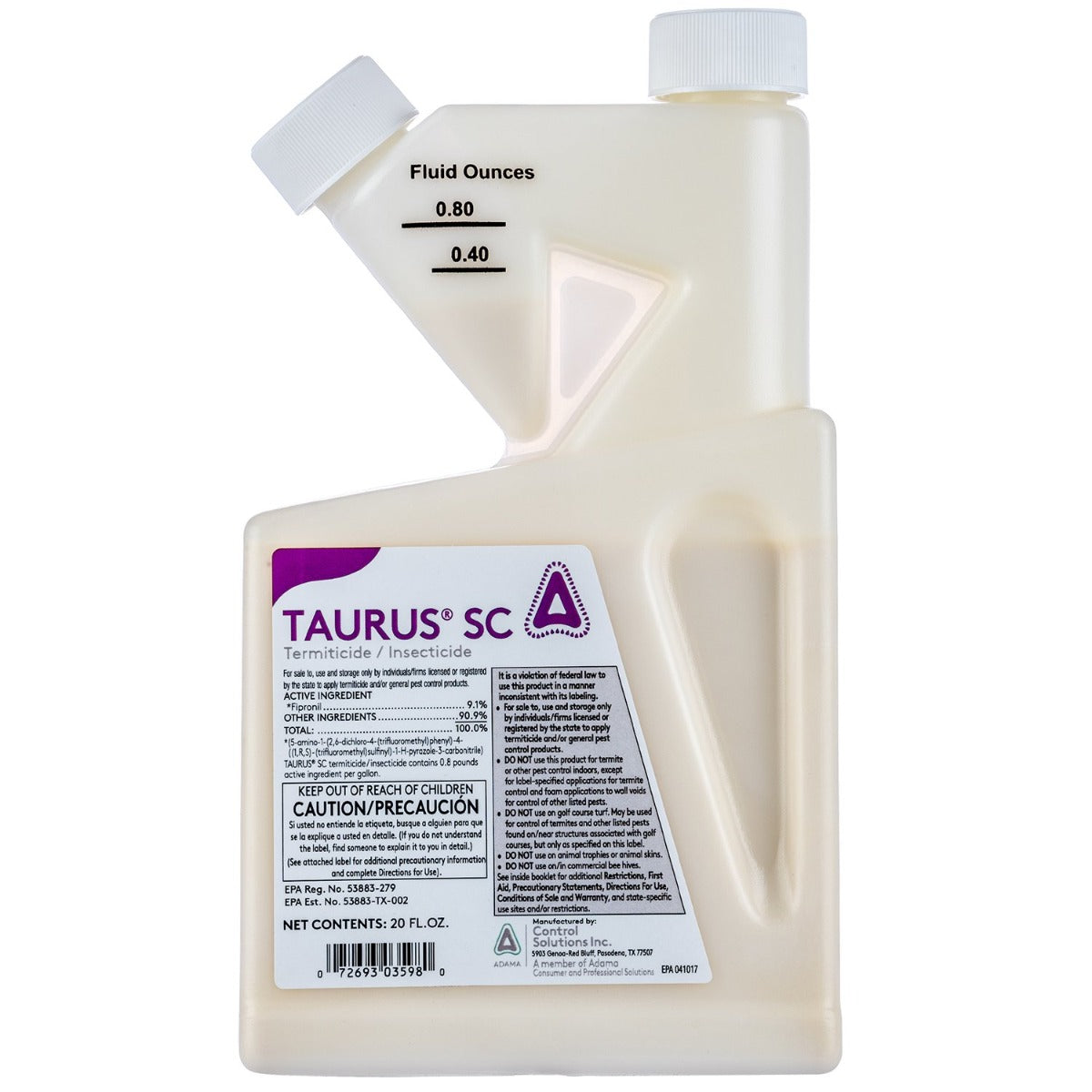 Taurus SC Insecticide – Termite & Pest Control with 9.1% Fipronil 20 oz