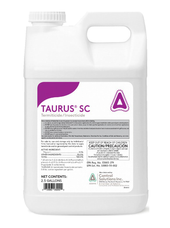 Taurus SC Insecticide – Termite & Pest Control with 9.1% Fipronil 2.5 gal
