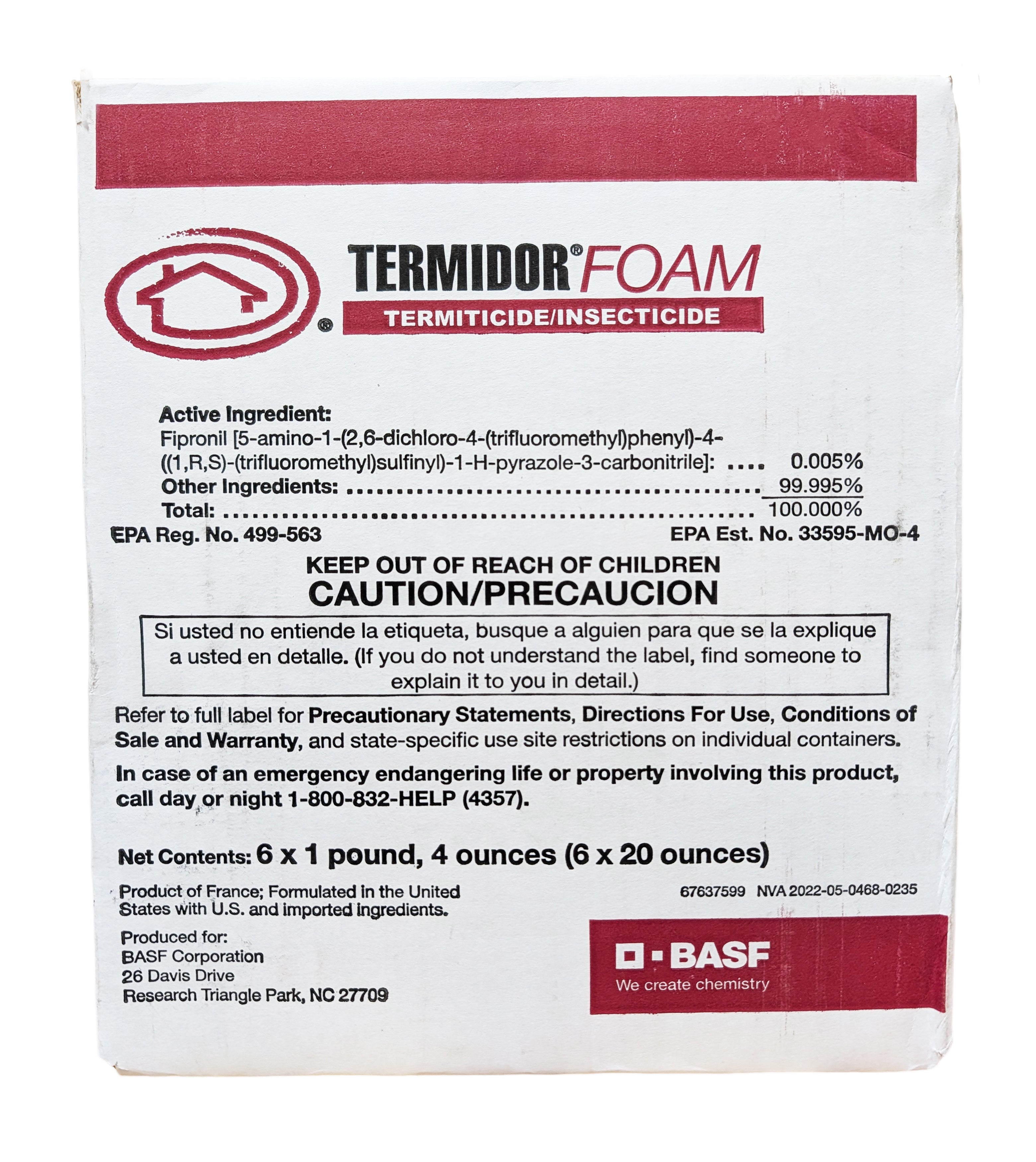 Termidor Foam case (6 x 20 oz)