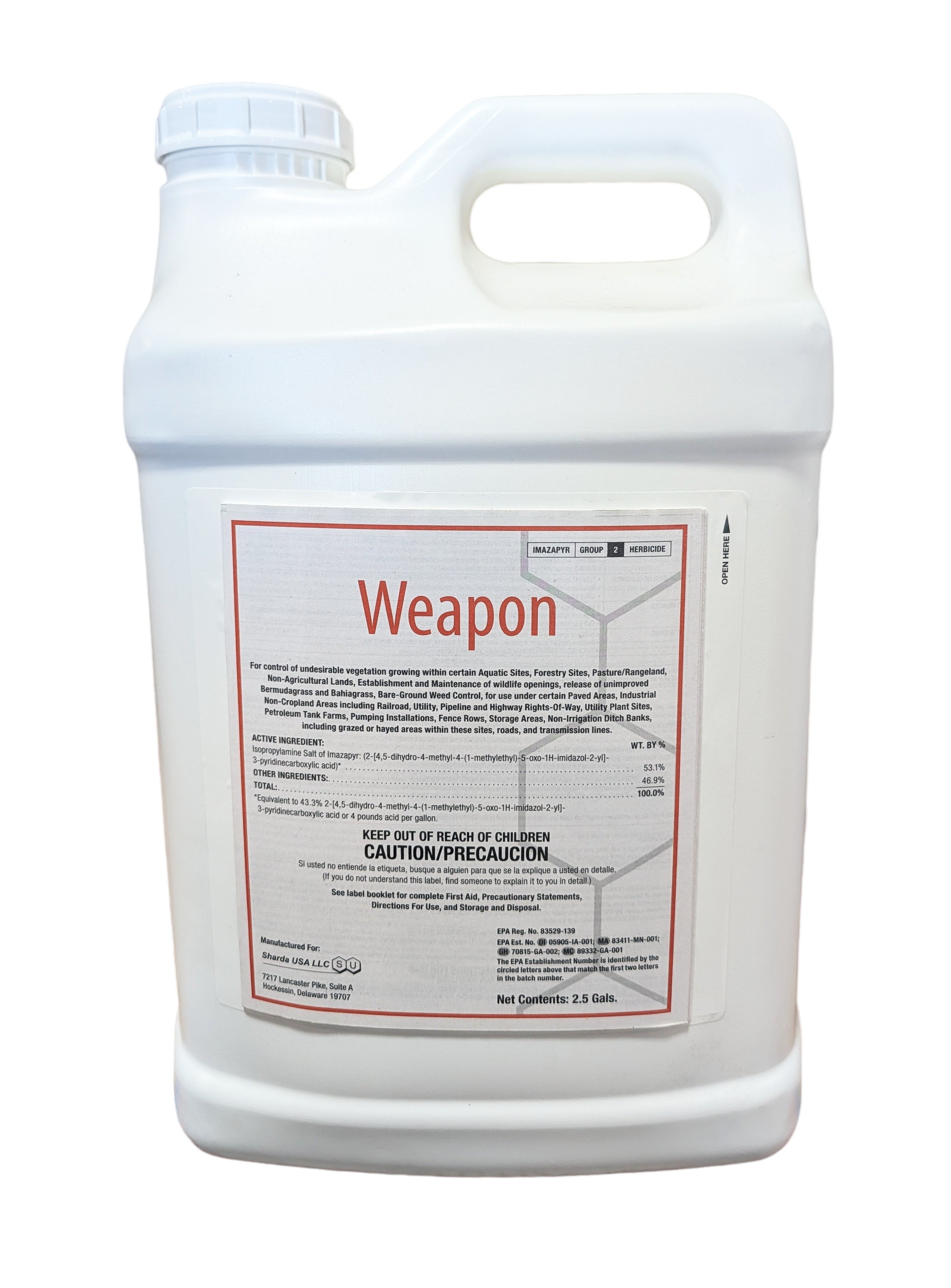 Weapon Herbicide (generic Arsenal) jug (2.5 gal)