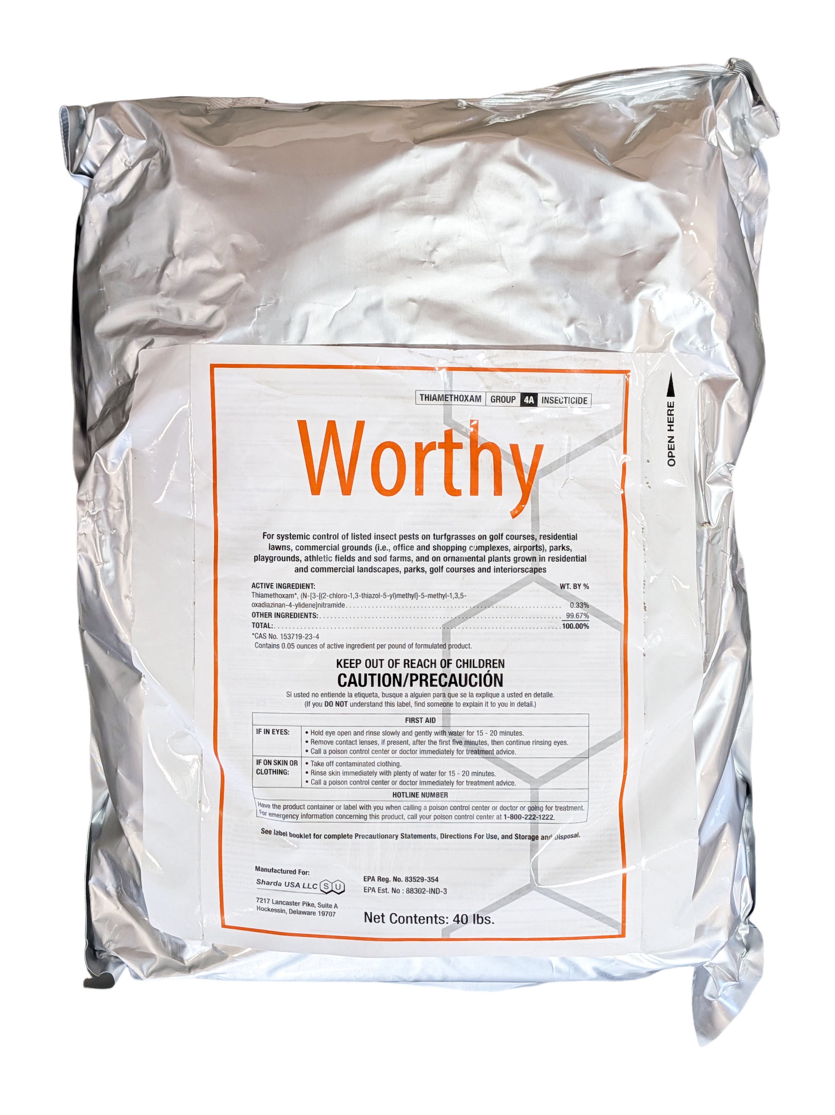 Worthy 0.33G Granular Insecticide bag (40 lbs)