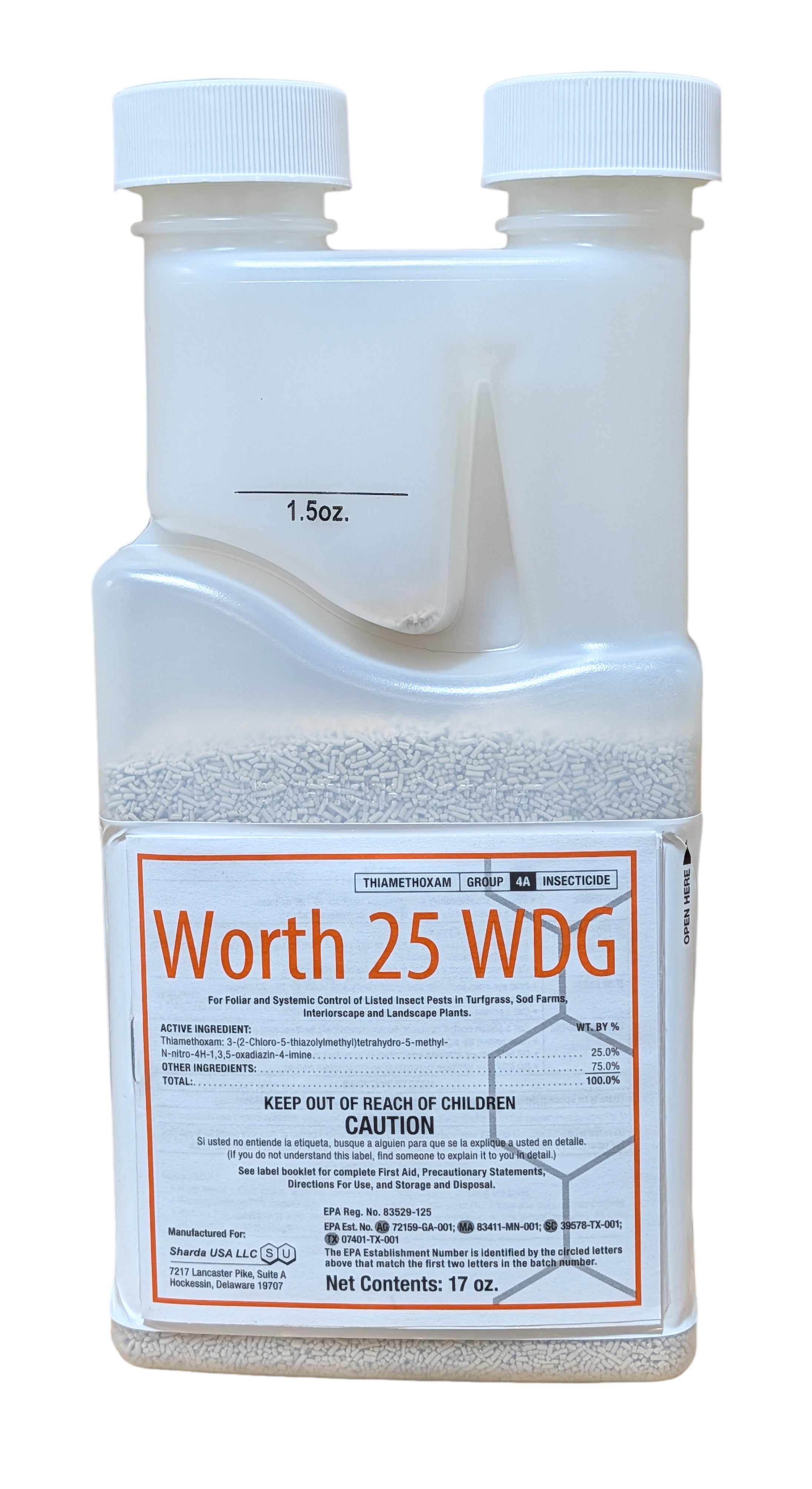 Worth 25 WDG Thiamethoxam Insecticide bottle (17 oz)